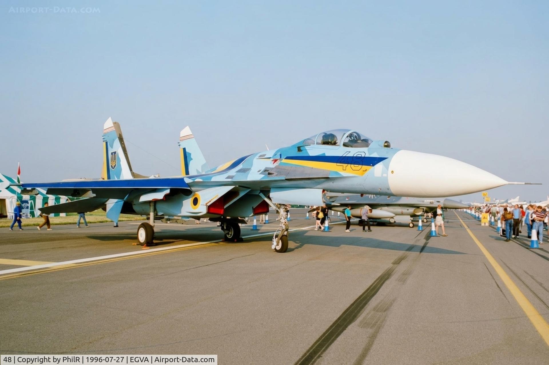 48, Sukhoi Su-27A, c/n 36911014411, 48 Sukhoi Su-27A Falnker Ukrainian AF IAT 