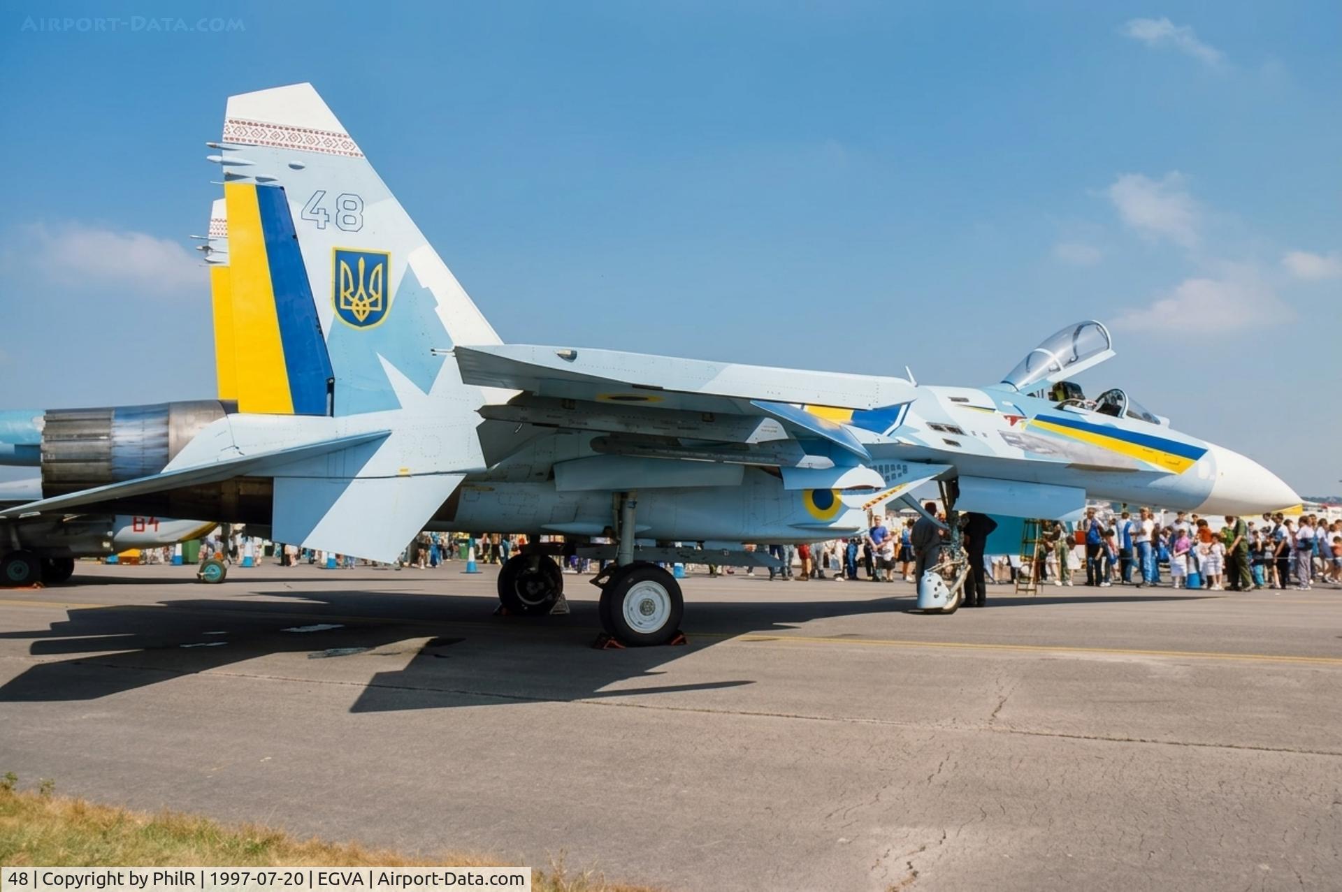 48, Sukhoi Su-27A, c/n 36911014411, 48 Sukhoi Su-27 Flanker-B UkrainianAF RIAT 