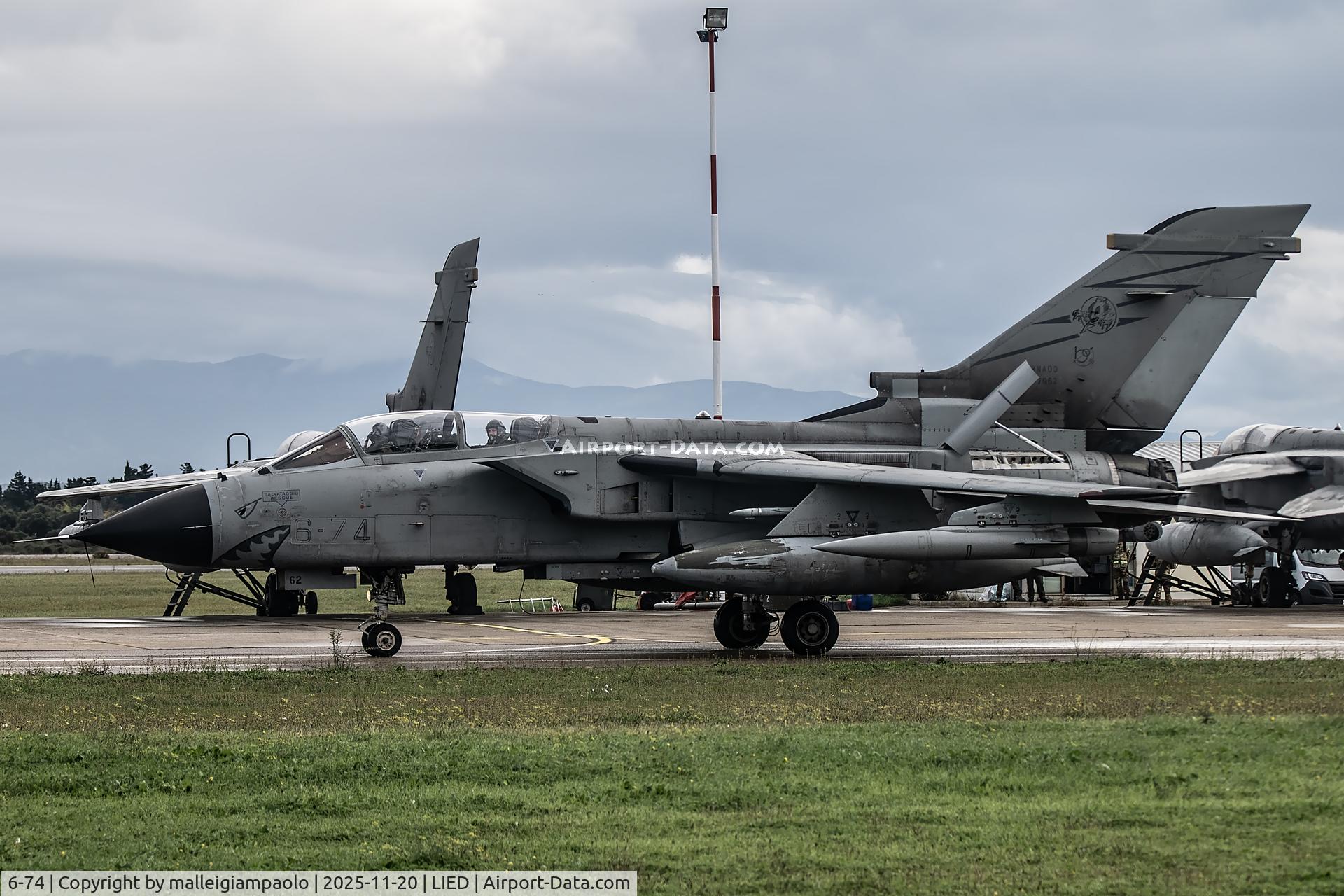 Aircraft 6-74, Panavia Tornado ECR 6-74/MM.7062, at LIED, photo by malleigiampaolo