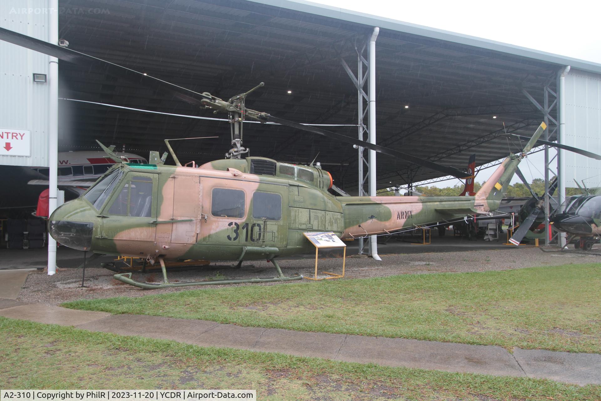 A2-310, 1972 Bell UH-1H Iroquois, c/n 13310, A2-310 (72-21161) 1972 Bell UH-1H Iroquois QAM Caloundra 
