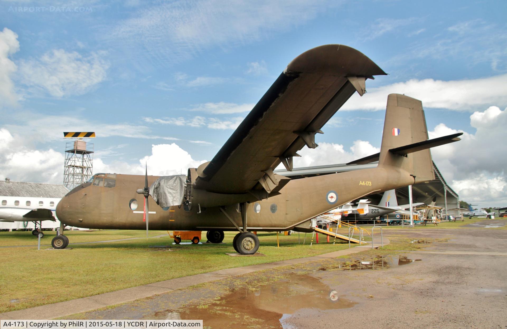 A4-173, 1964 De Havilland Canada DHC-4A Caribou, c/n 173, A4-173 1964 DHC-4 Caribou RAAF QAM Caloundra 
