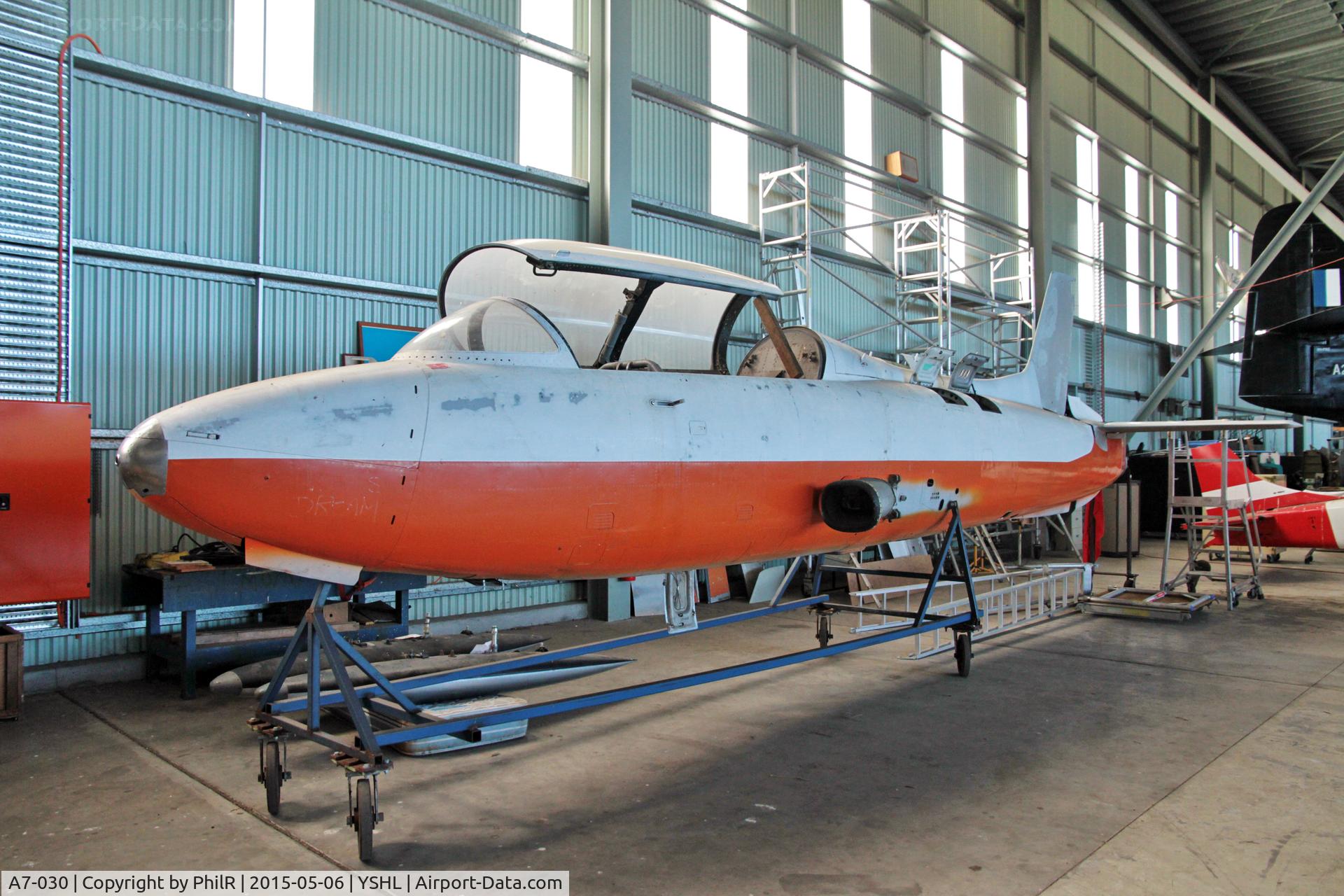 A7-030, 1968 CAC MB326H, c/n 30, A7-030 1968 CAC CA-30 Macchi MB326H RAAF HARS Illawarra 
