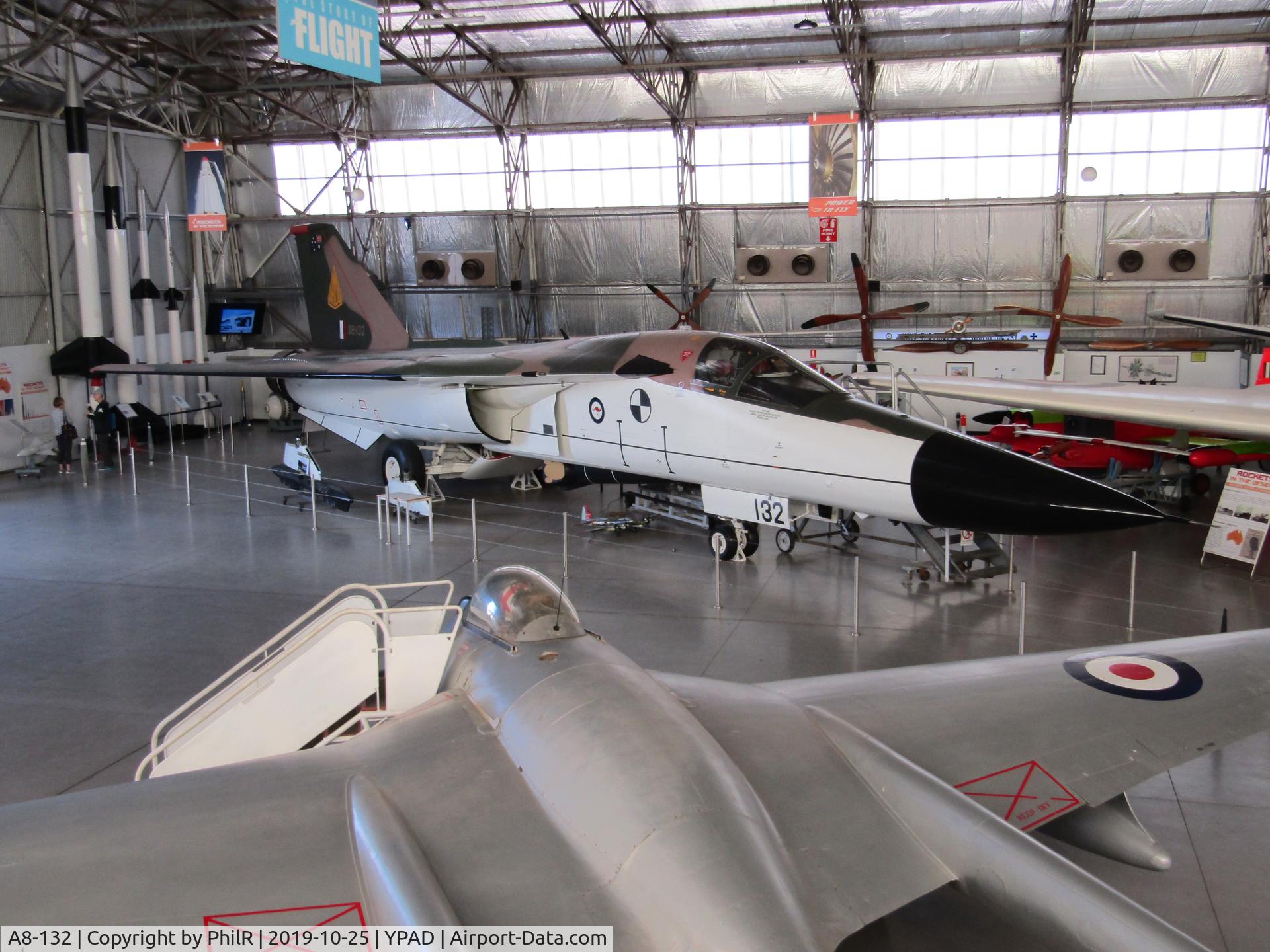 A8-132, General Dynamics F-111C Aardvark, c/n D1-08, A8-132 1968 General Dynamics F-111C RAAF SAAM Port Adelaide
