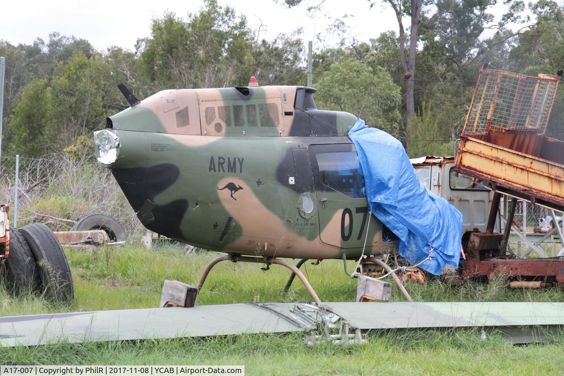 A17-007, Commonwealth CA-32 Kiowa, c/n 44507, A17-007 1971 Bell 206B-1 Kiowa RAArmy Caboolture 08.11.17.JPG
