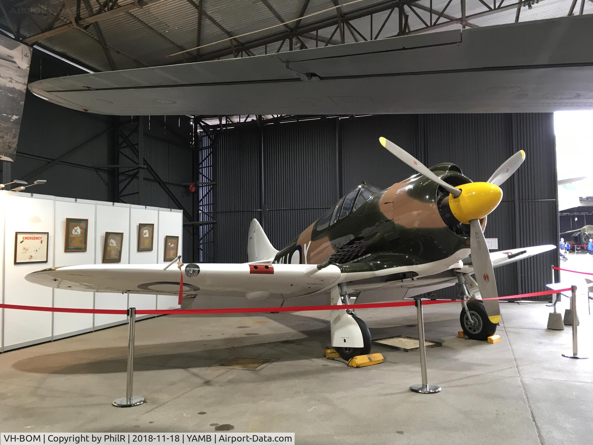 VH-BOM, 1944 Commonwealth CA-19 Boomerang, c/n 1029, A46-206 1944 CAC CA-19 Boomerang RAAF Amberley 
