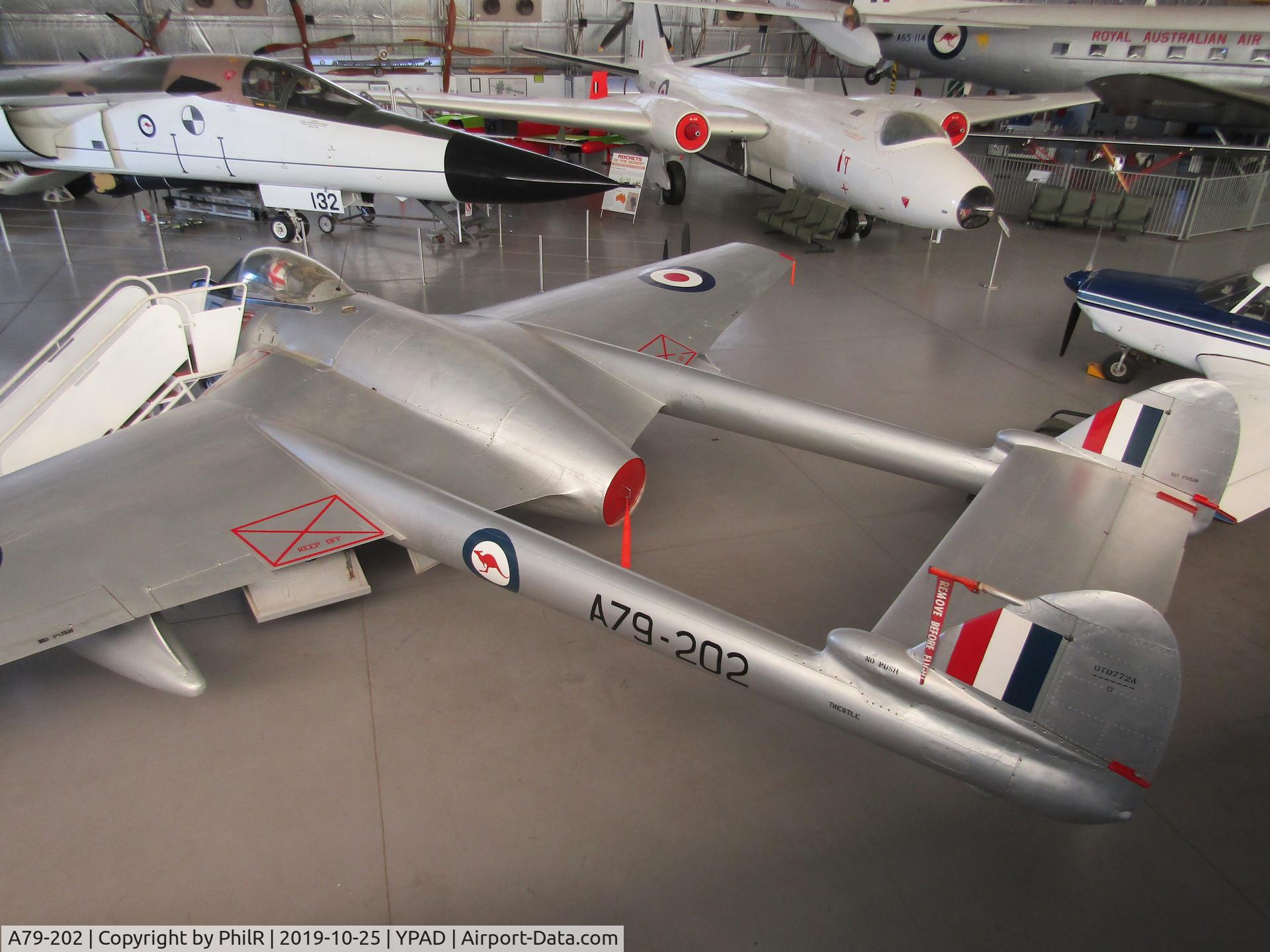 A79-202, De Havilland Australia DH-100 Vampire FB.31, c/n DHA4039, A79-202 1951 DH-100 Vampire FB.31 RAAF SAAM Port Adelaide 
