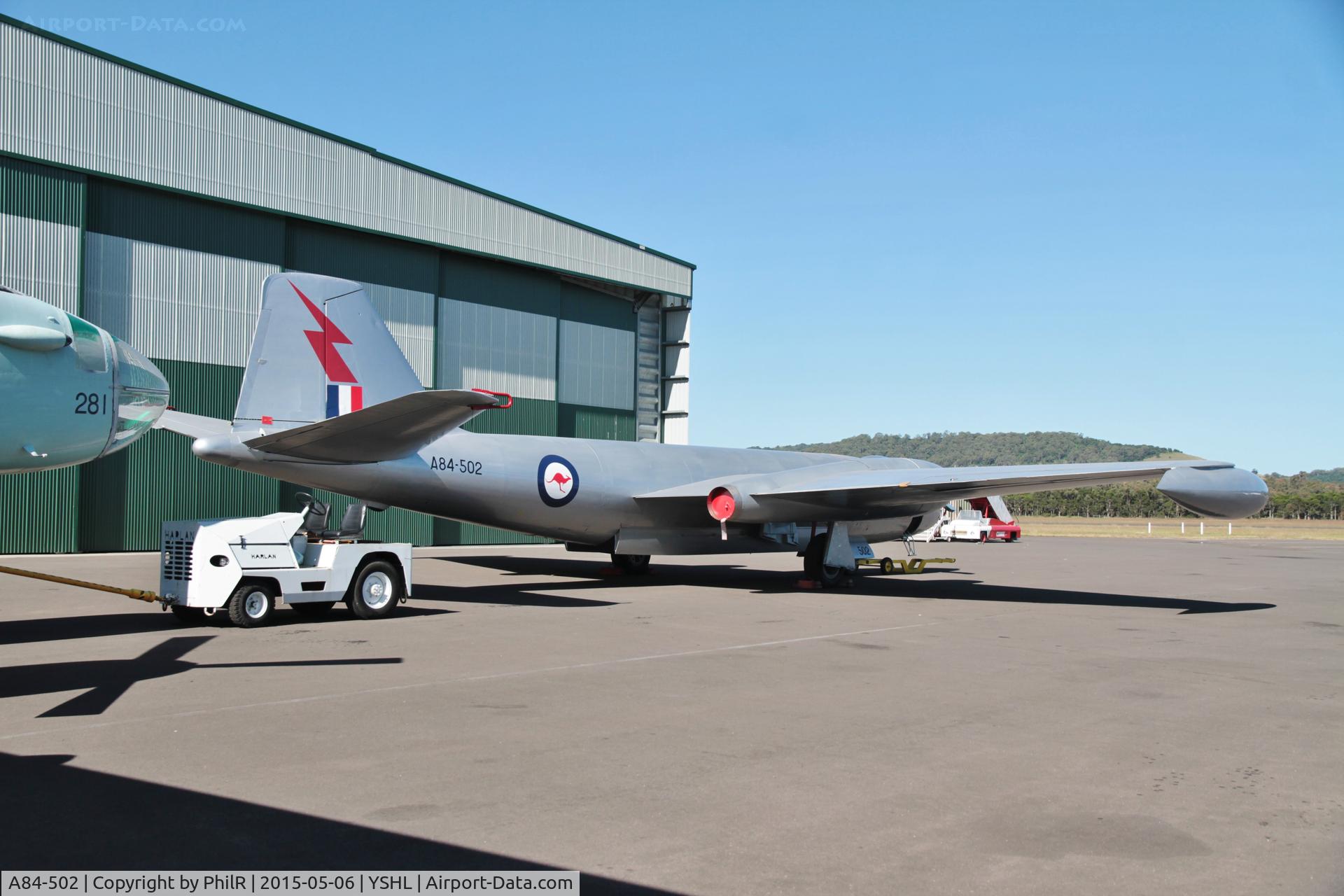 A84-502, 1956 English Electric Canberra T.4, c/n 71469, A84-502 (WT392) 1956 EE Canberra T4 RAAF HARS Illawarra 
