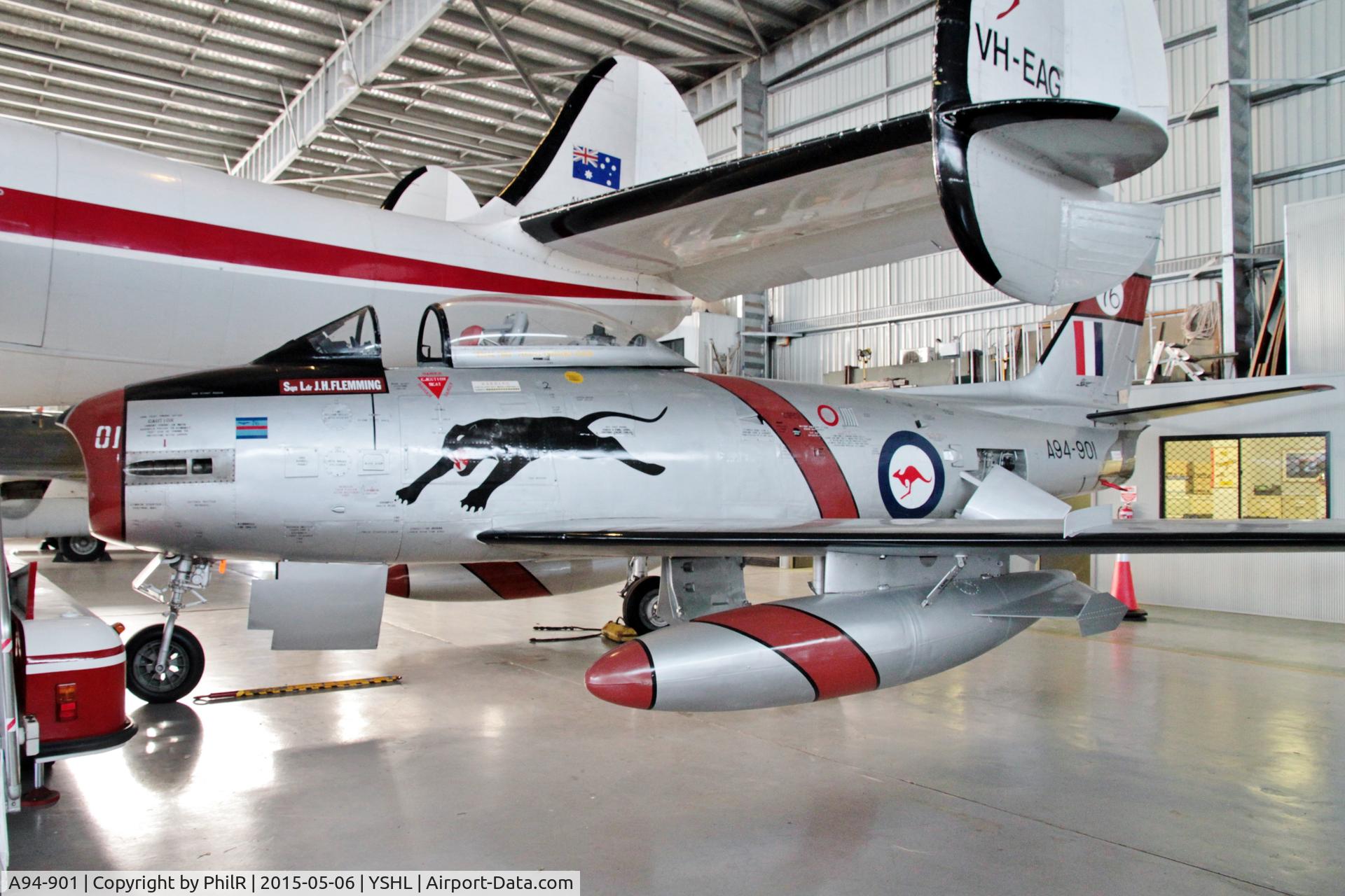 A94-901, 1954 Commonwealth CA-27 Sabre Mk.30, c/n CA27-1, A94-901 1954 CAC CA-27 Sabre RAAF HARS Illawarra 
