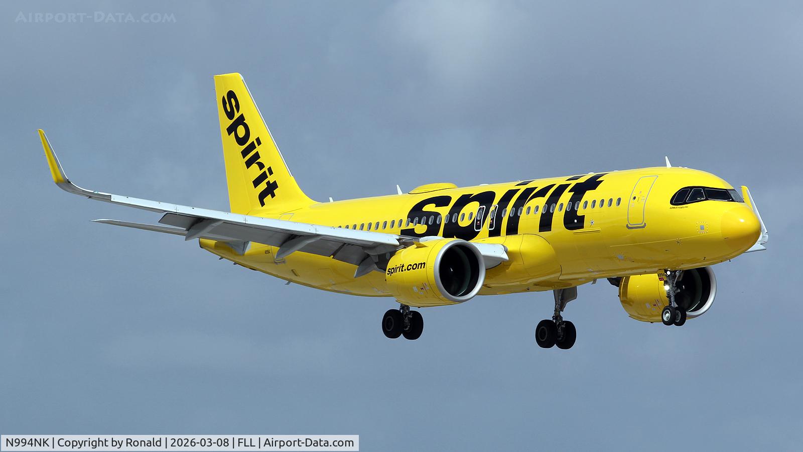 N994NK, 2024 Airbus A320-271N, c/n 11951, at fll