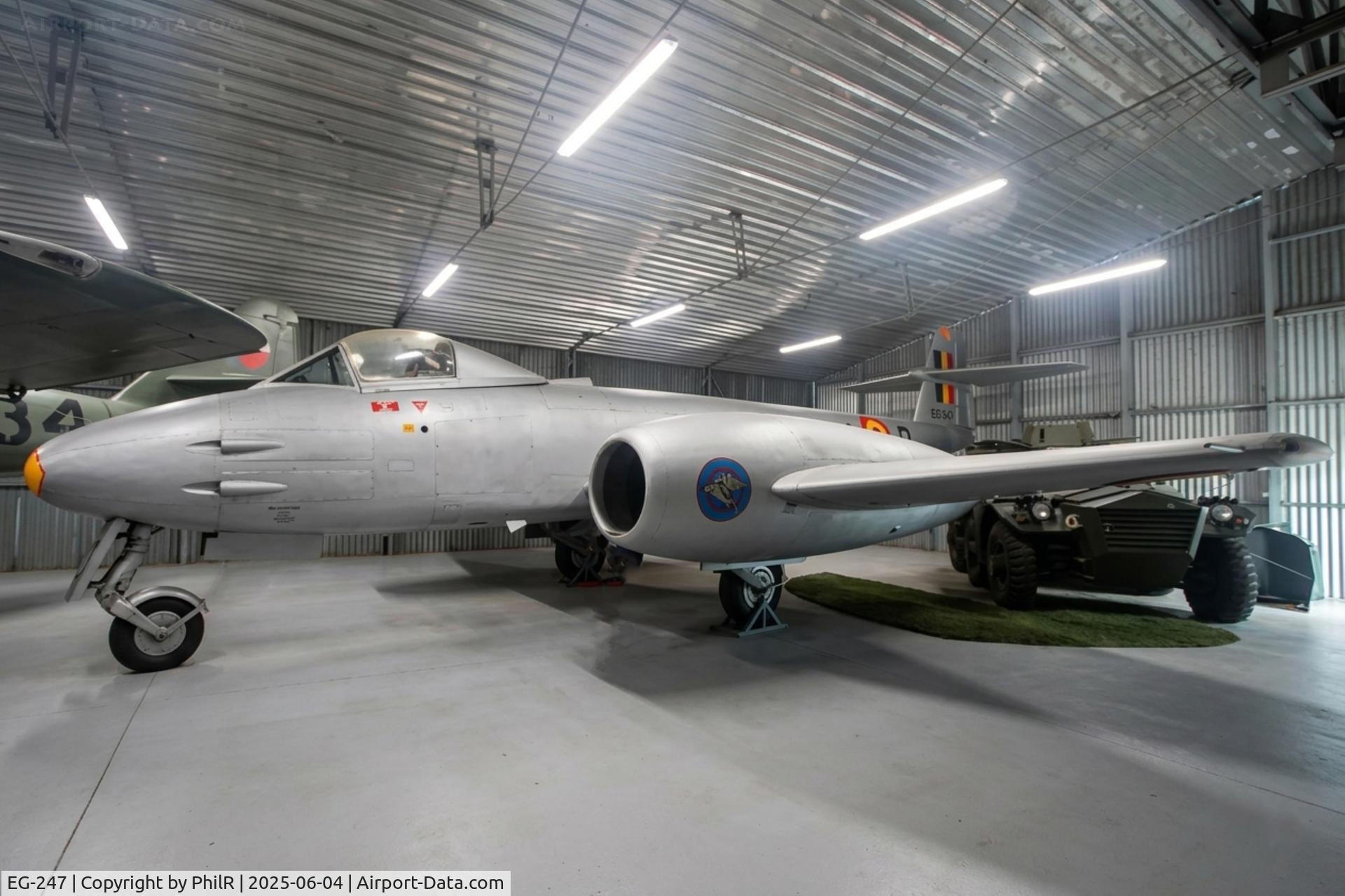 EG-247, 1953 Gloster Meteor F.8, c/n 6522, EG-247 (SV-D, B2-R c1956 Gloster (Avions Fairey) 1953 Meteor F8 Belgian AF Kbely Aviation Museum
