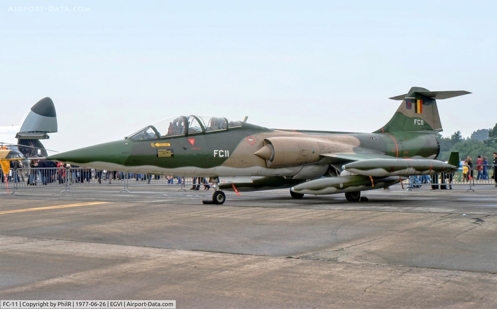 FC-11, Lockheed TF-104G Starfighter, c/n 583G-5108, C-11 1968 Lockheed TF-104G Starfighter BelgAF IAT 