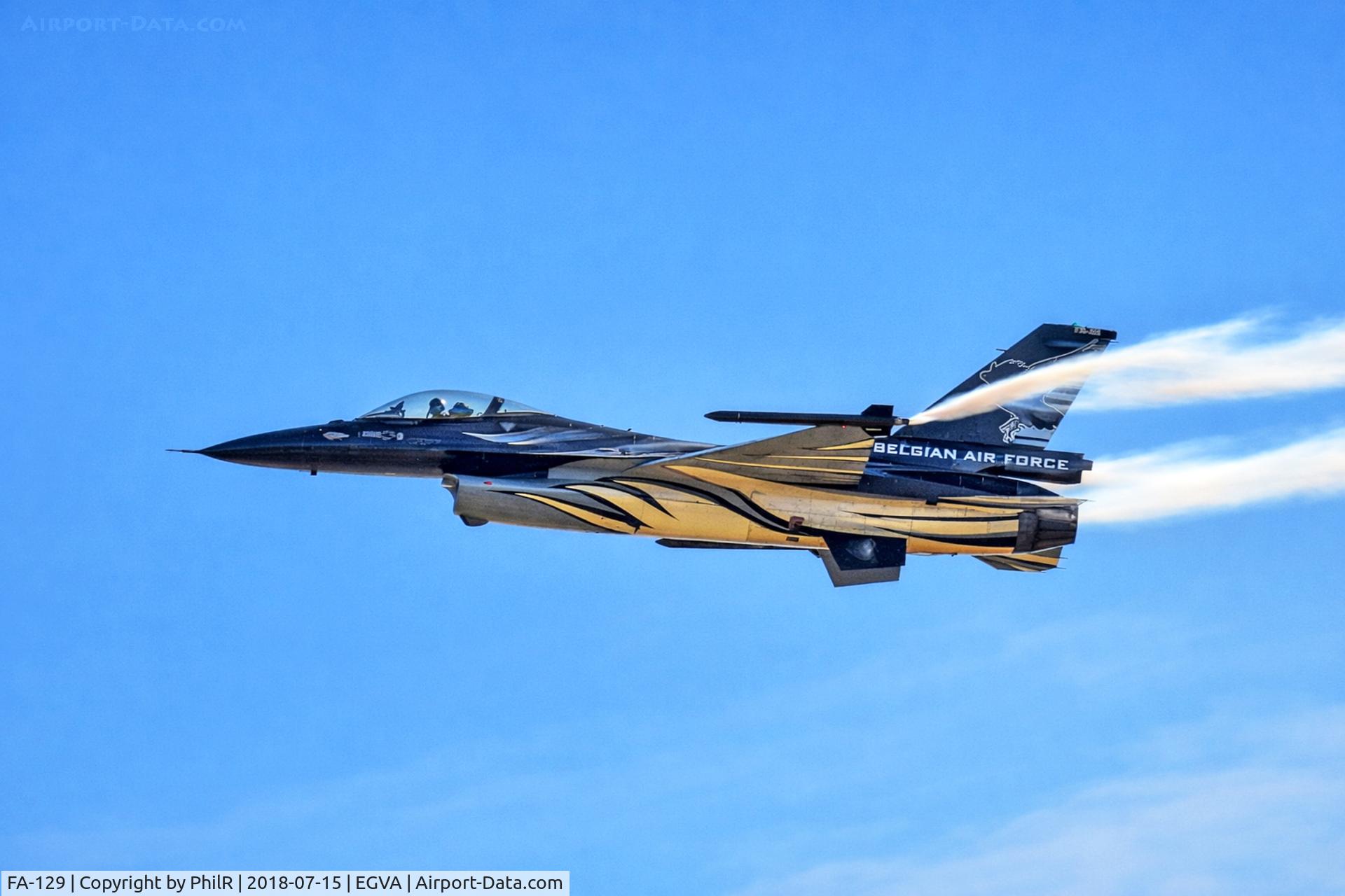 FA-129, 1990 SABCA F-16AM Fighting Falcon, c/n 6H-129, FA-129 1991 SABCA F-16AM Belgian AF RIAT Fairford 

