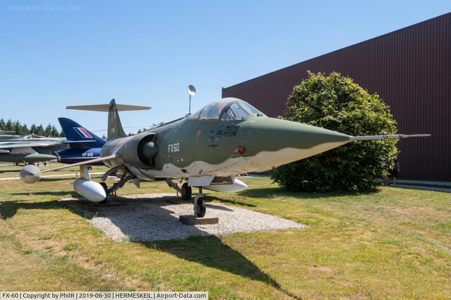 FX-60, Lockheed F-104, c/n 683-9103, FX-60 1964 Lockheed F-104G Starfighter BAF tail from FX-65 1964 Hermeskeil 
