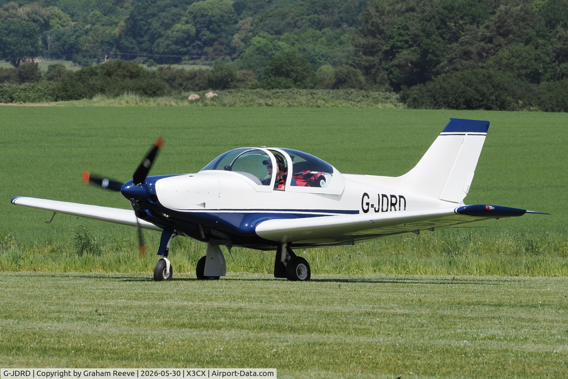 G-JDRD, 2010 Pioneer 300 Hawk, c/n LAA 330A-14953, Just landed at Northrepps.