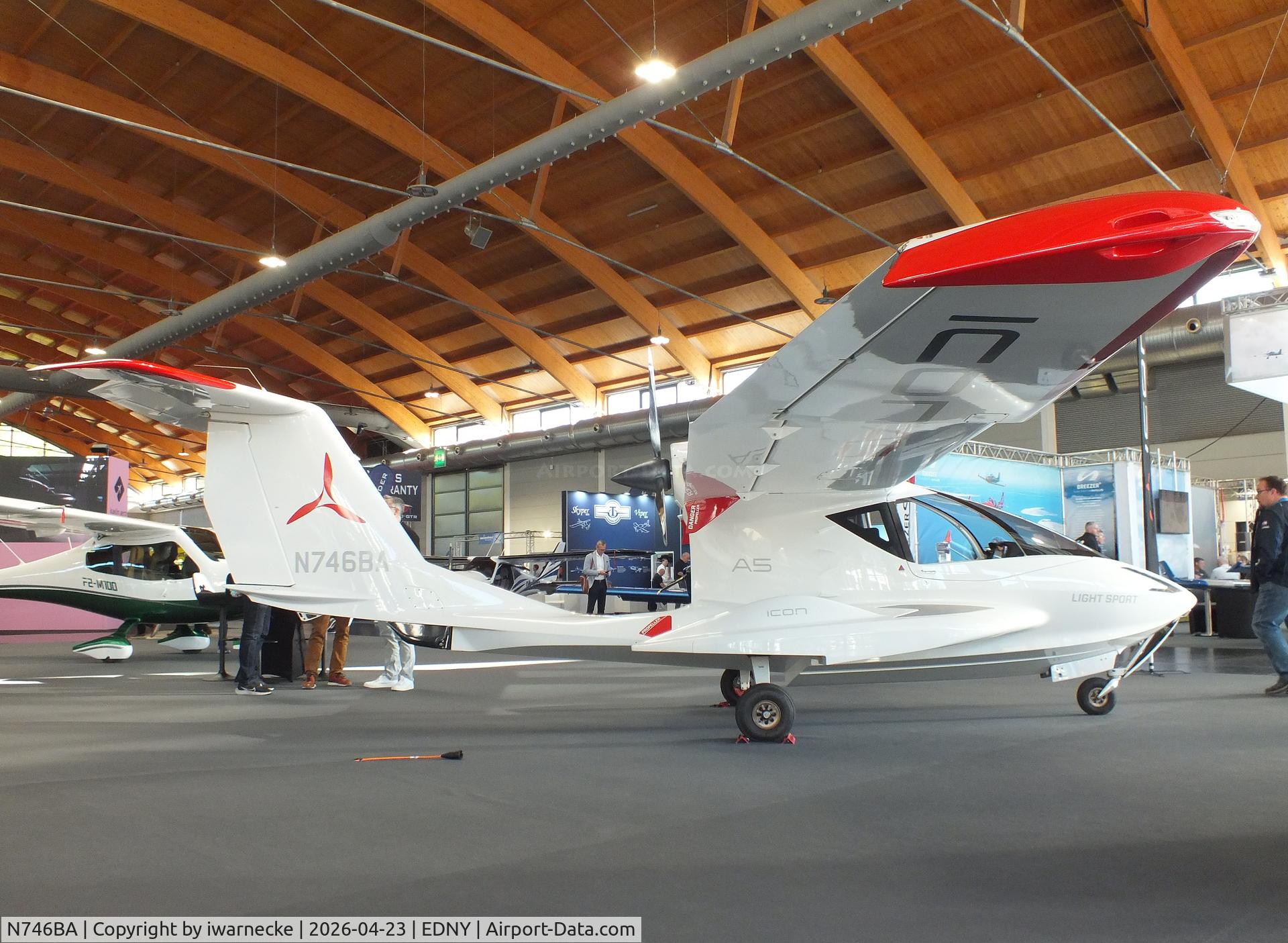 N746BA, ICON Aircraft A5, c/n 00131, ICON Aircraft A5 LSA at the AERO 2026, Friedrichshafen