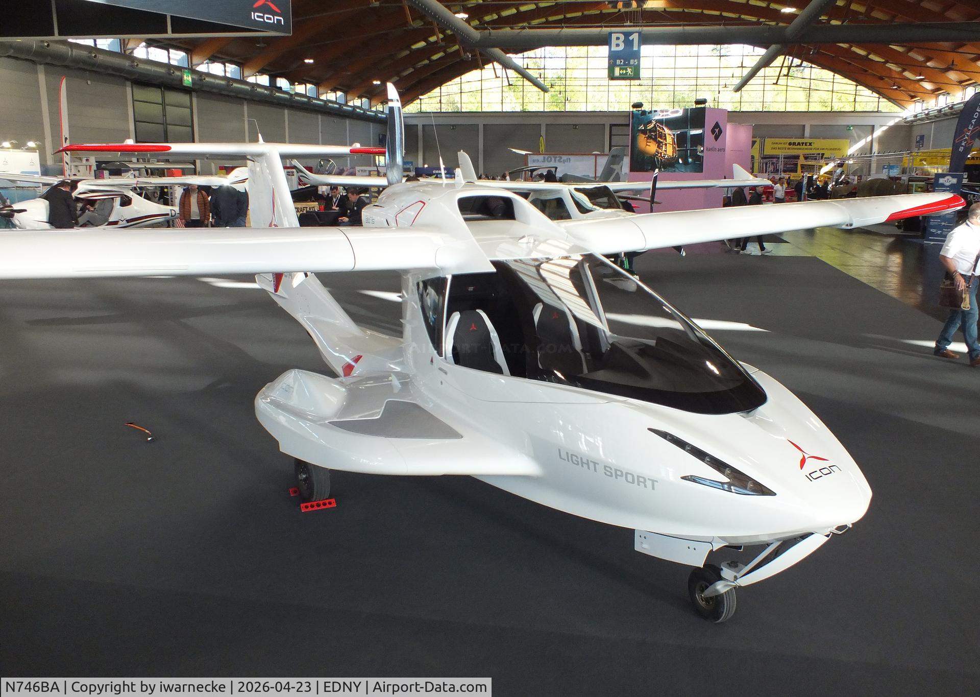 N746BA, ICON Aircraft A5, c/n 00131, ICON Aircraft A5 LSA at the AERO 2026, Friedrichshafen