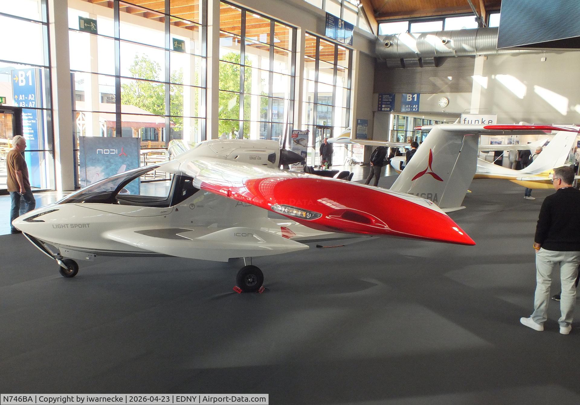 N746BA, ICON Aircraft A5, c/n 00131, ICON Aircraft A5 LSA at the AERO 2026, Friedrichshafen