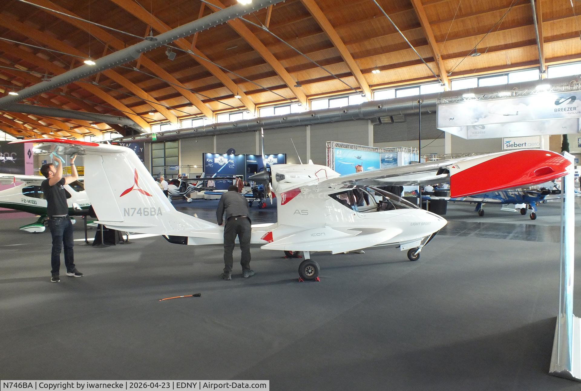 N746BA, ICON Aircraft A5, c/n 00131, ICON Aircraft A5 LSA at the AERO 2026, Friedrichshafen