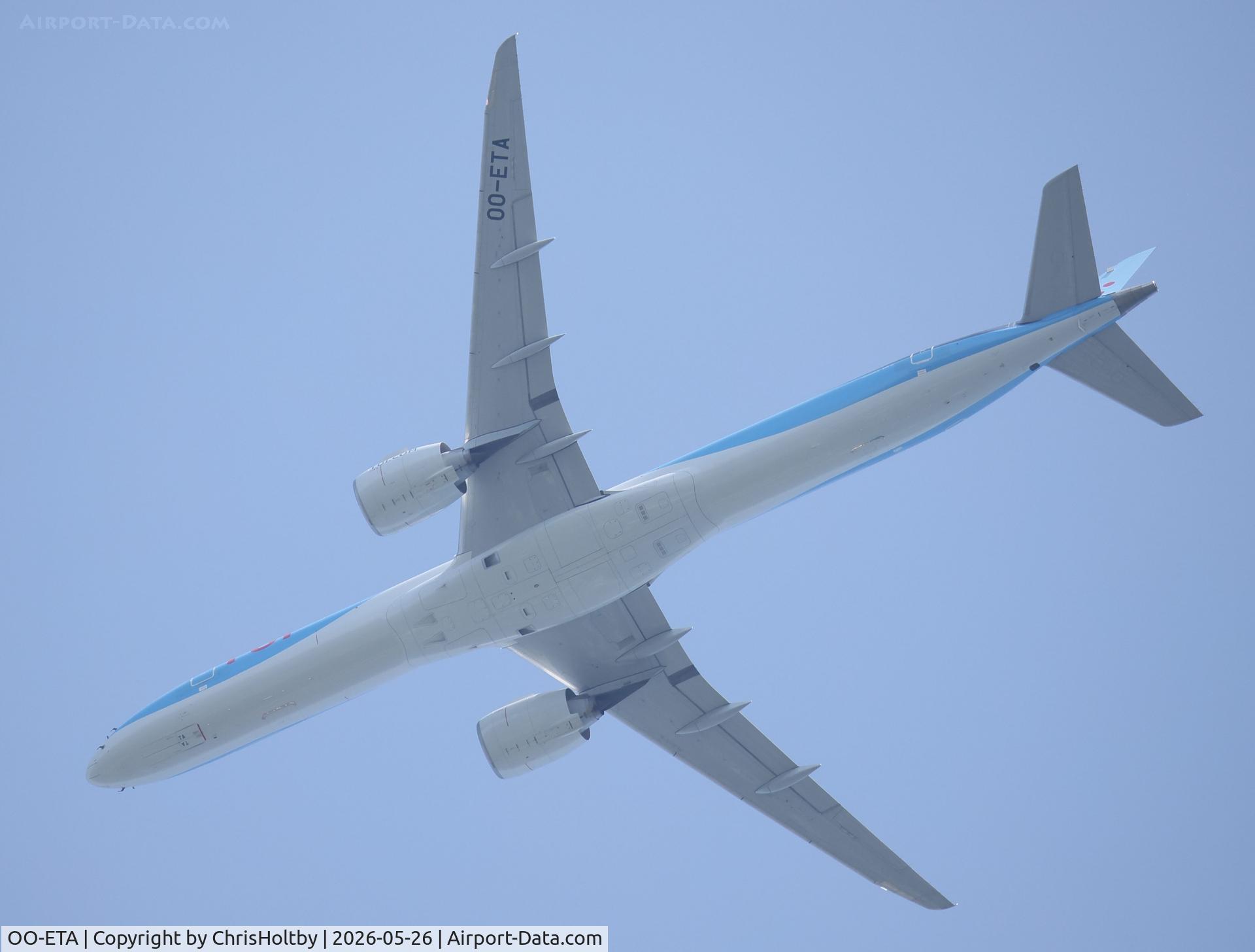 OO-ETA, 2020 Embraer E195-E2 (ERJ-190-400STD), c/n 19020042, Over Daphnila Bay, Corfu