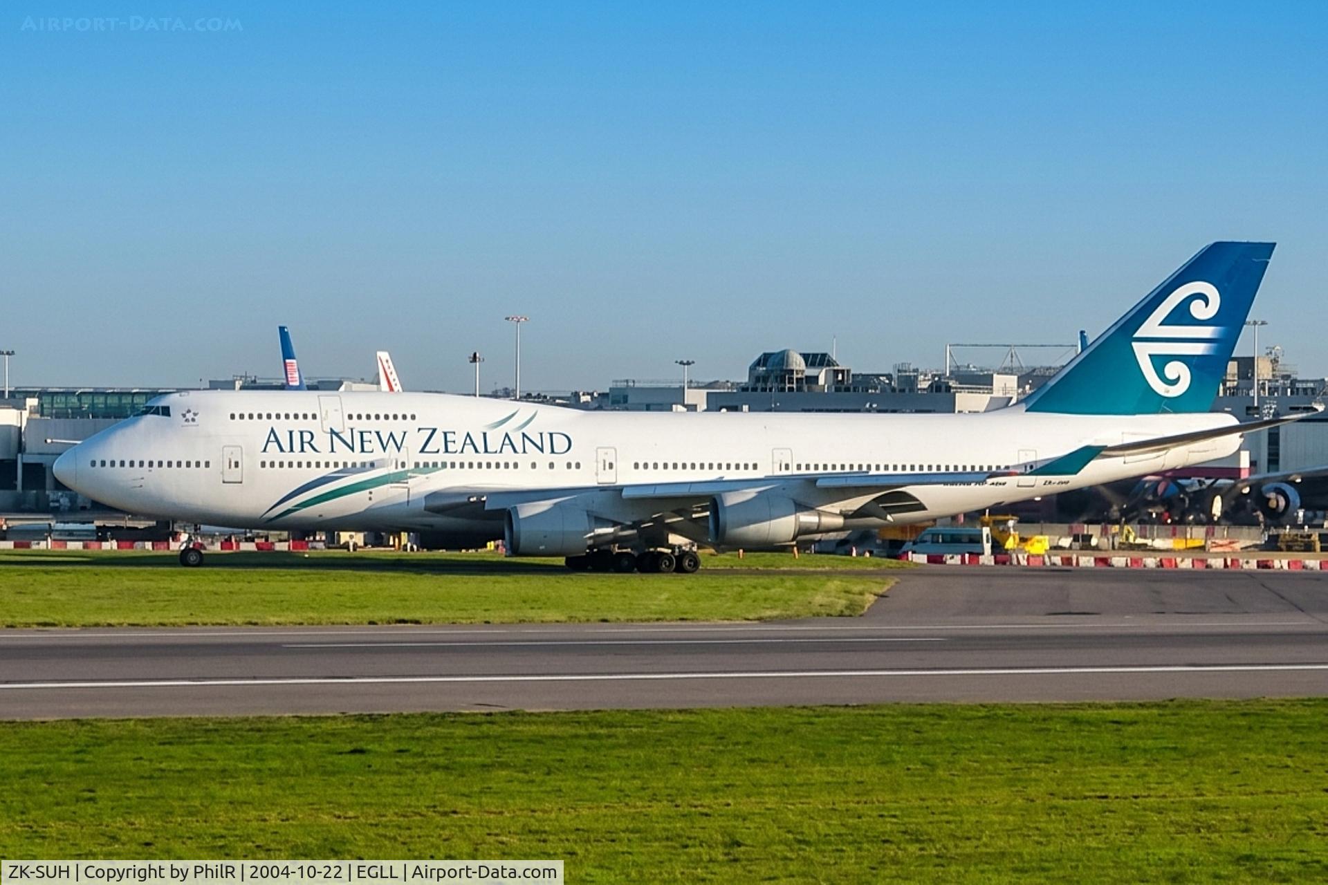 ZK-SUH, 1991 Boeing 747-475, c/n 24896, ZK-SUH 1991 B747-475 Air New Zealand LHR 
