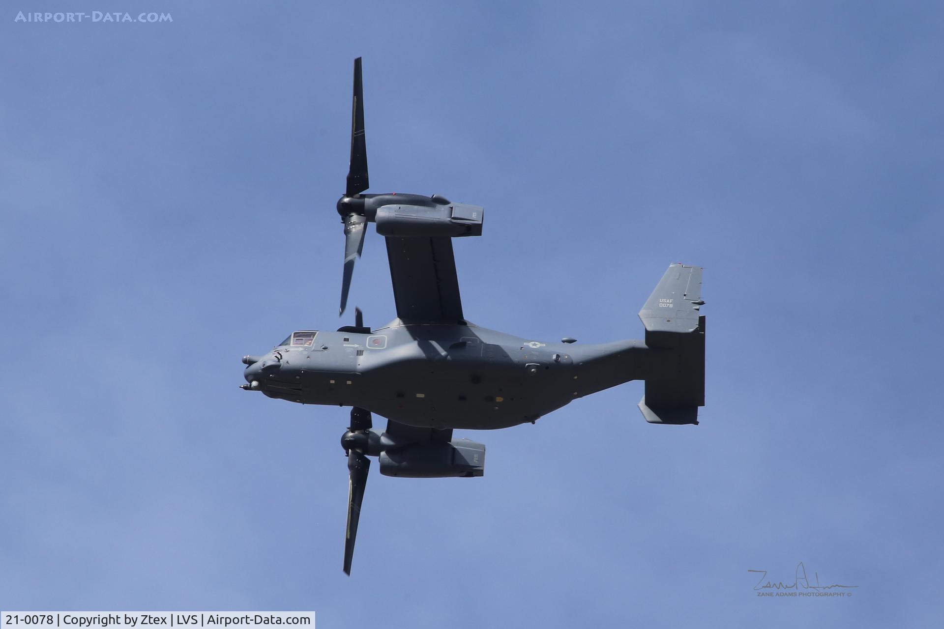 21-0078, 2021 Bell / Boeing  CV-22B, c/n 21-0078, USAF CV-22B in the pattern ant Las Vegas Municipal Airport New Mexico 