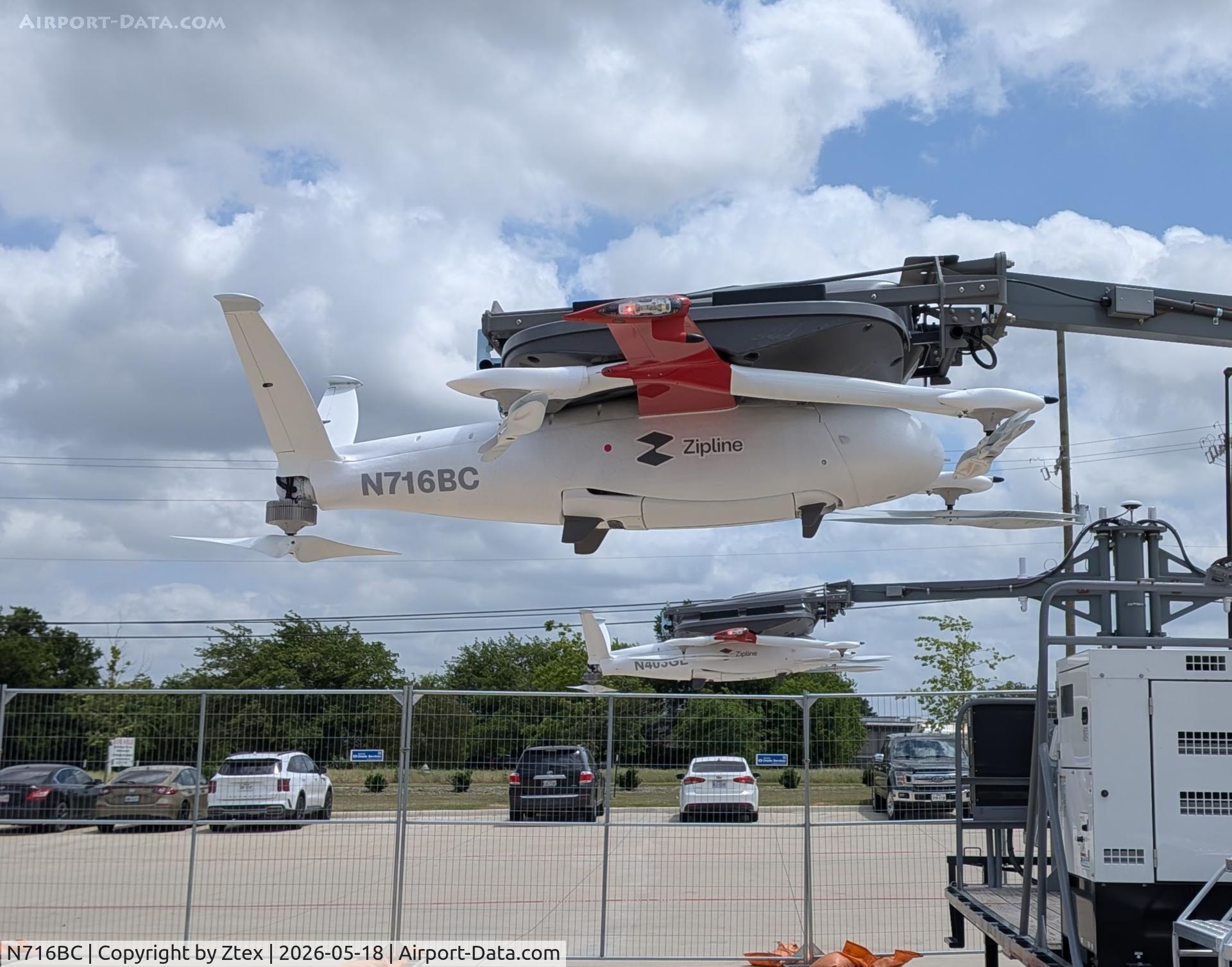 N716BC, Zipline International Inc  P2 Zip (Drone), c/n 18736P21036, HEB Grocery delivery drone - Mansfield, TX 