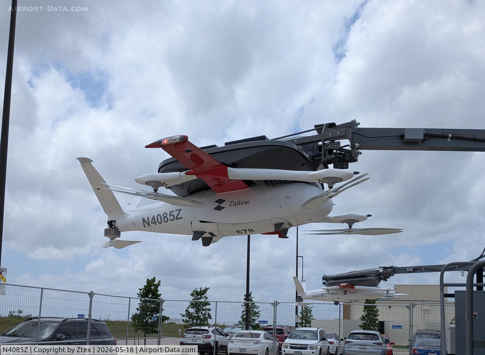 N4085Z, Zipline International Inc  P2 Zip (Drone), c/n 18735P2635, HEB Grocery delivery drone - Mansfield, Texas