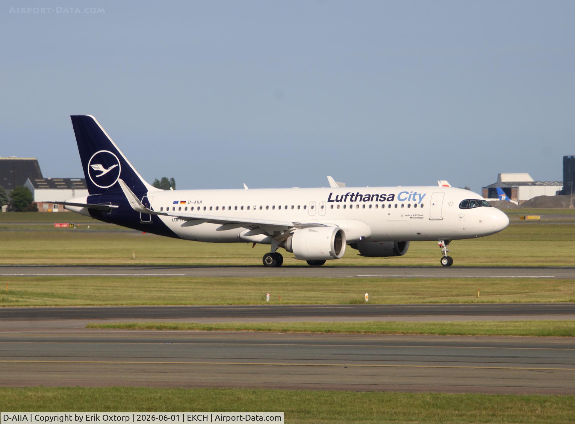 D-AIIA, 2025 Airbus A320-251N, c/n 12719, D-AiiA taking off rw 22R
