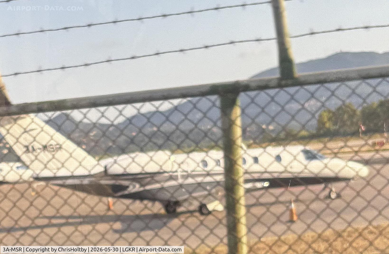3A-MSR, 2006 Cessna 525 CitationJet CJ1+, c/n 525-0612, Parked on Private Jet apron at LGKR