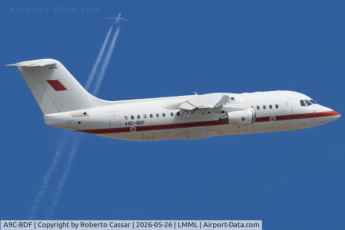 A9C-BDF, 2001 BAe Avro 146-RJ85, c/n E.2390, Runway 13