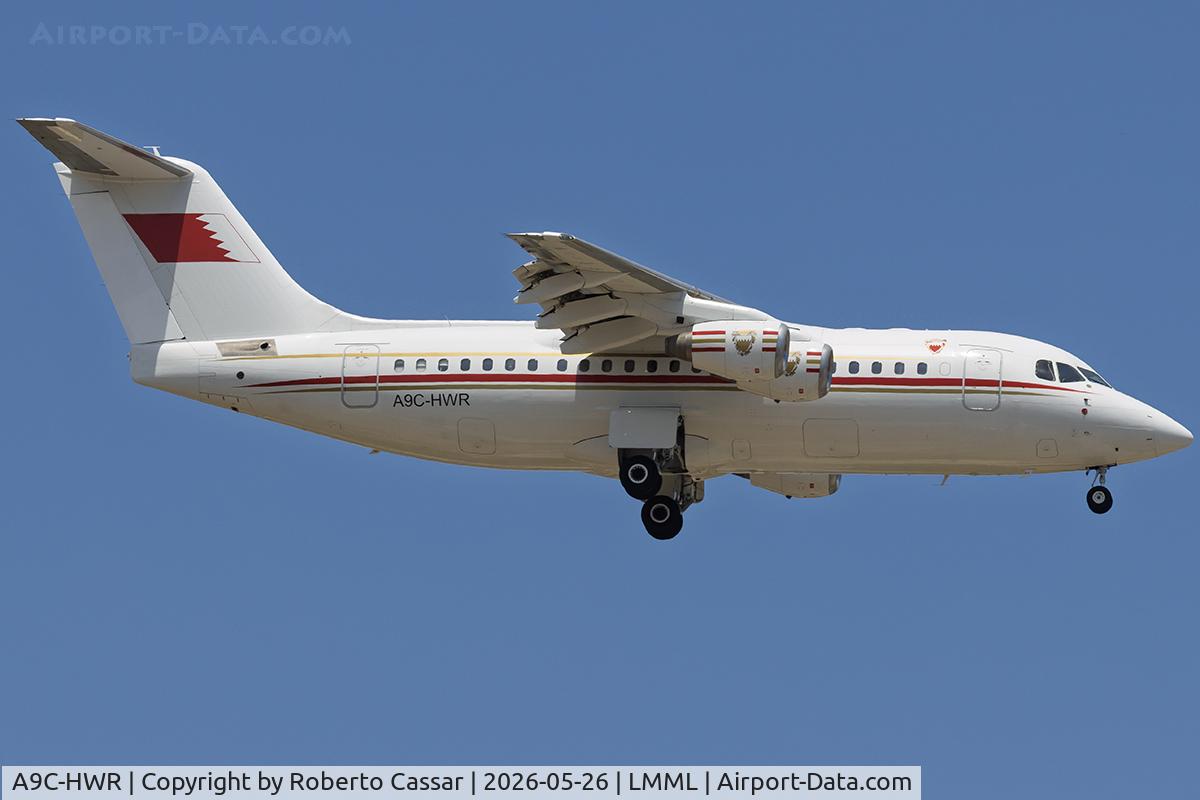 A9C-HWR, 1997 British Aerospace Avro 146-RJ85, c/n E.2306, Runway 13