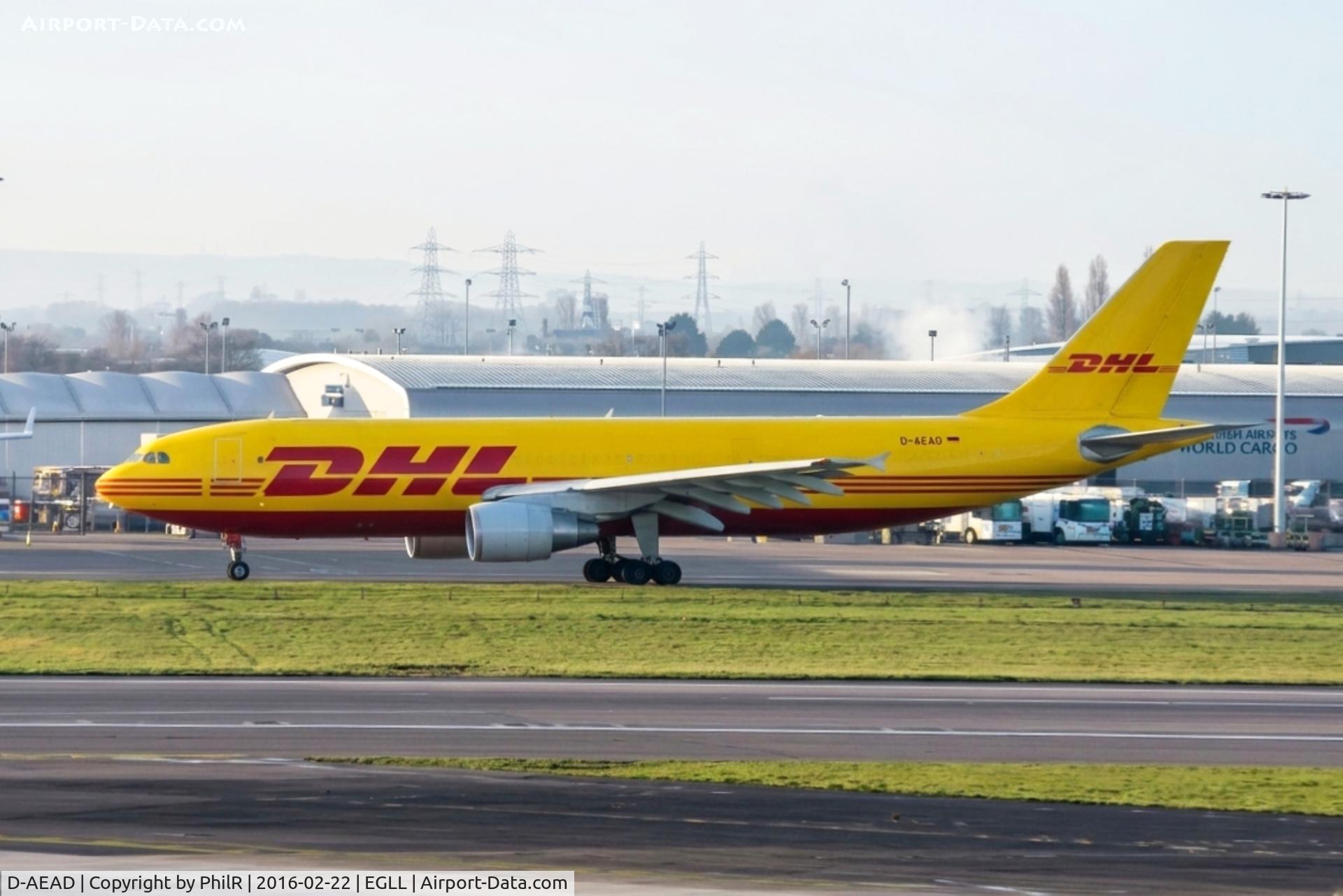 D-AEAD, 1991 Airbus A300B4-622R(F), c/n 617, D-AEAD 1991 A300-600RF DHL LHR 