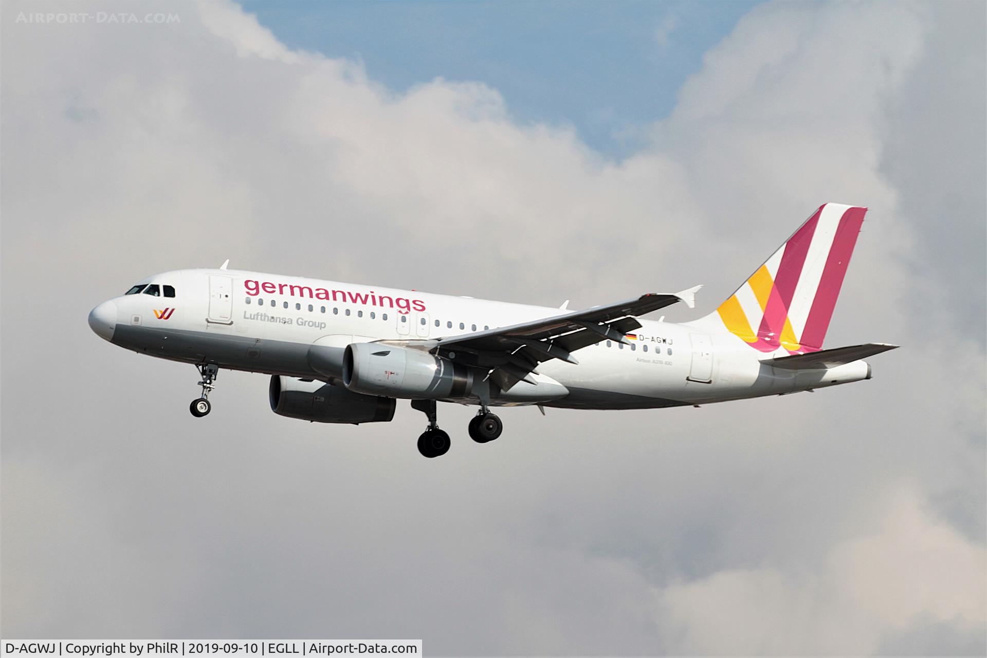 D-AGWJ, 2008 Airbus A319-132, c/n 3375, D-AGWJ 2008 Airbus A319-100 Bedfont