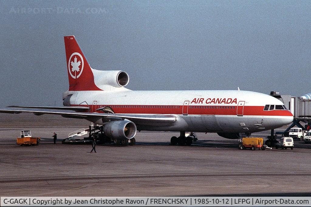 C-GAGK, 1981 Lockheed L-1011-385-3 Tristar 500, c/n 193H-1218, CDG terminal T1