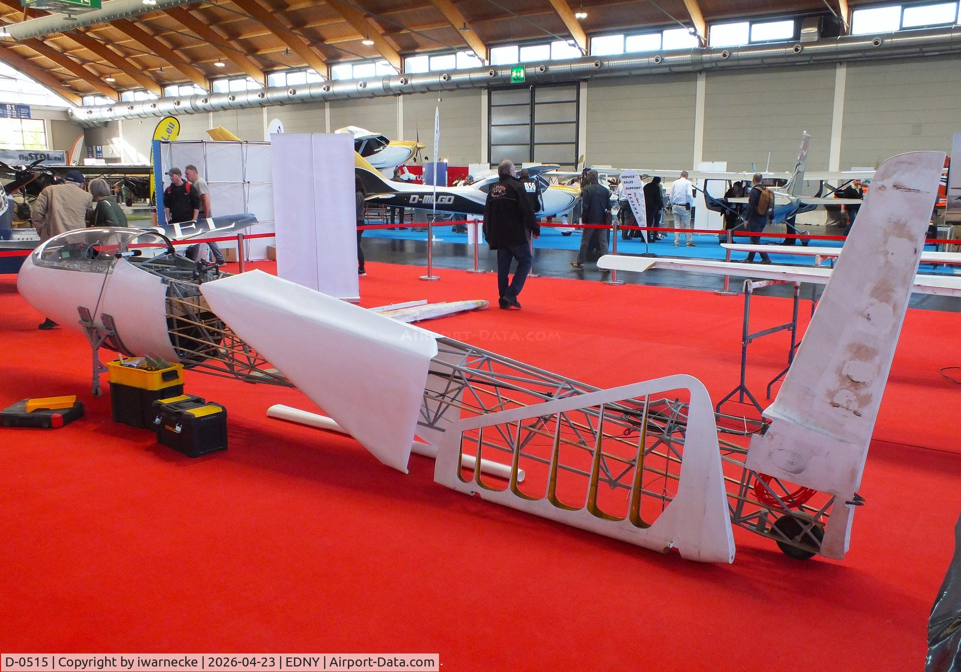 D-0515, 1962 Scheibe Zugvogel IIIB, c/n 1067, Scheibe Zugvogel III B in the process of receiving a new outer skin of Oratex at the AERO 2026, Friedrichshafen