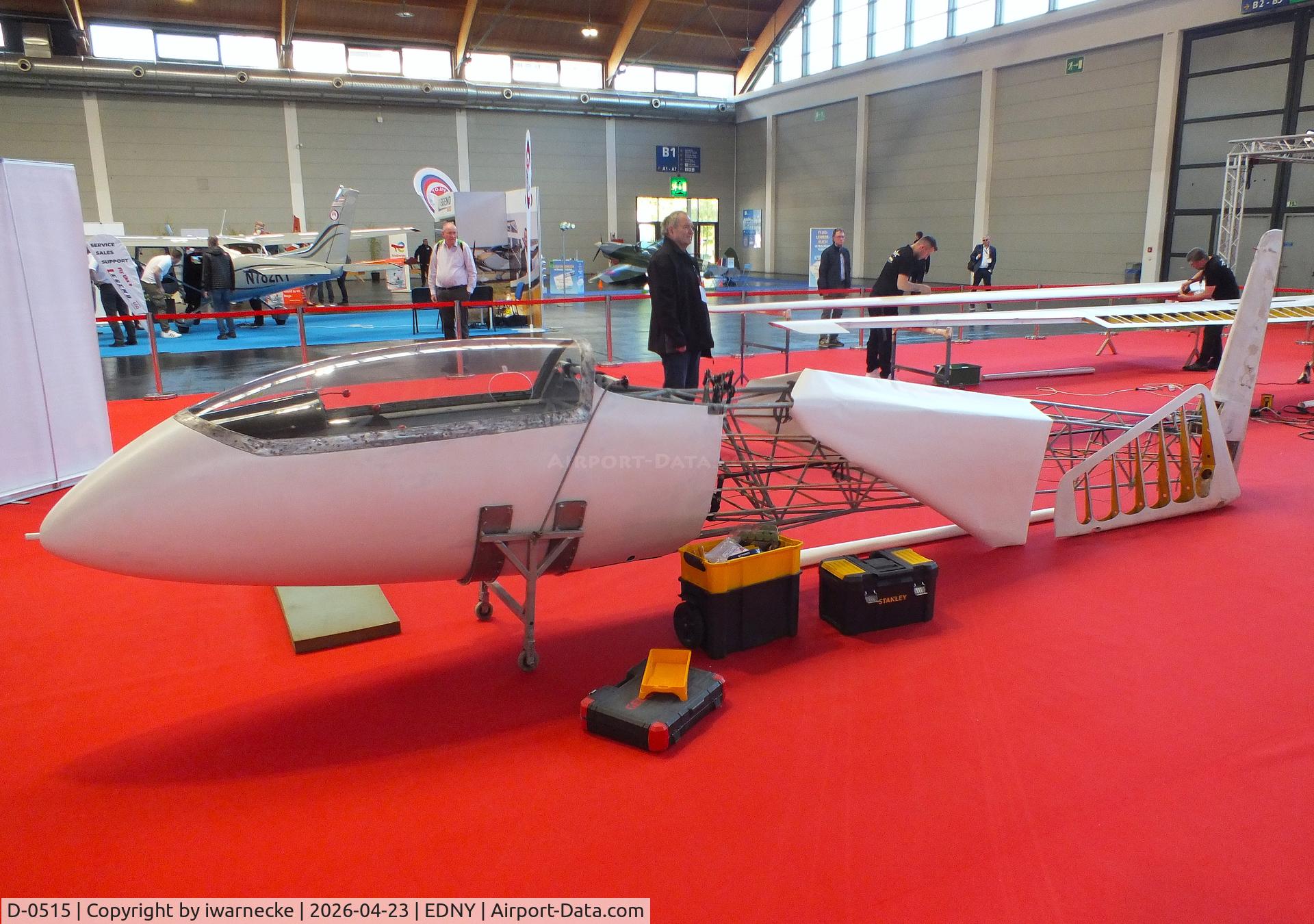 D-0515, 1962 Scheibe Zugvogel IIIB, c/n 1067, Scheibe Zugvogel III B in the process of receiving a new outer skin of Oratex at the AERO 2026, Friedrichshafen