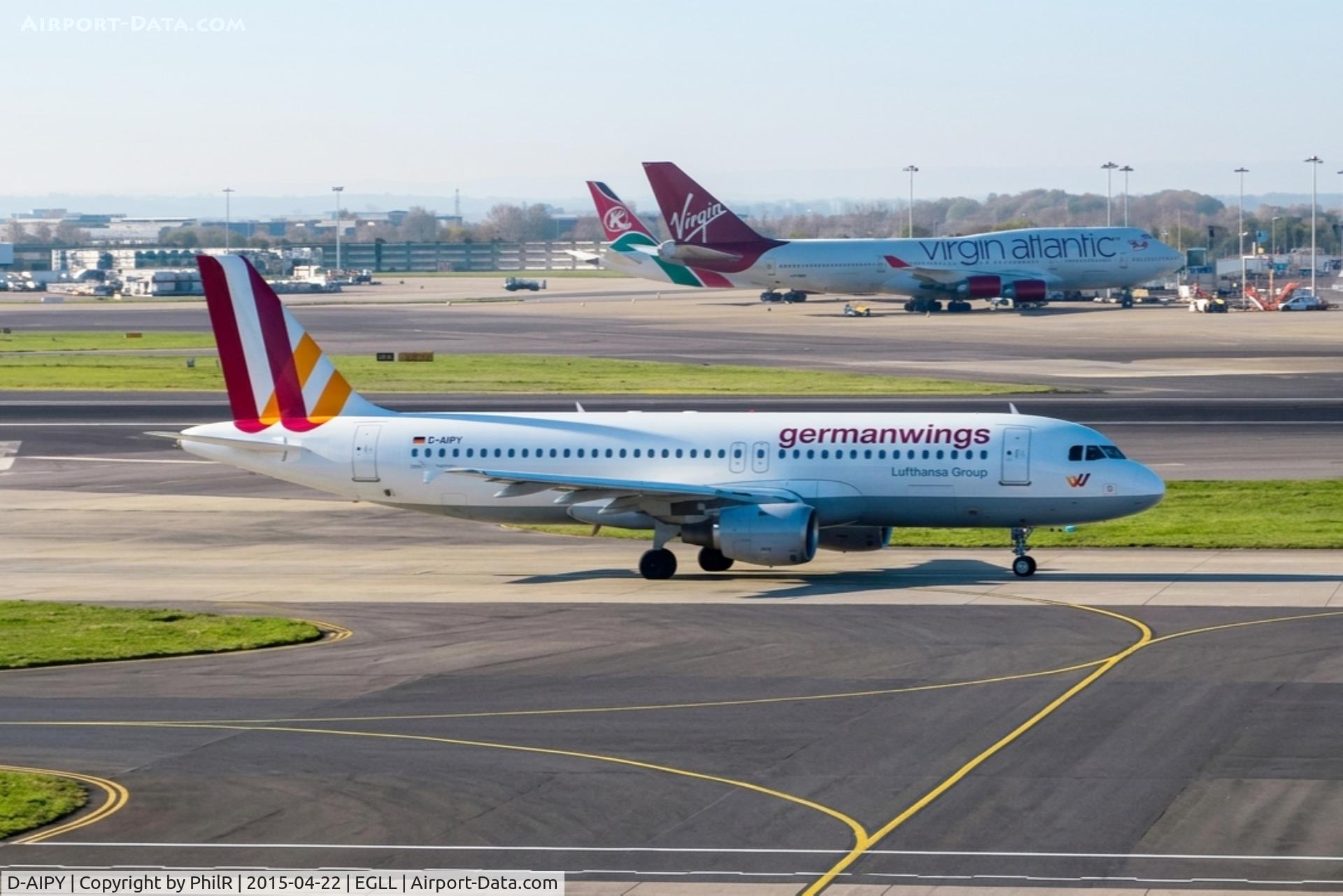 D-AIPY, 1991 Airbus A320-211, c/n 161, D-AIPY 1991 A320-200 Germanwings LHR 