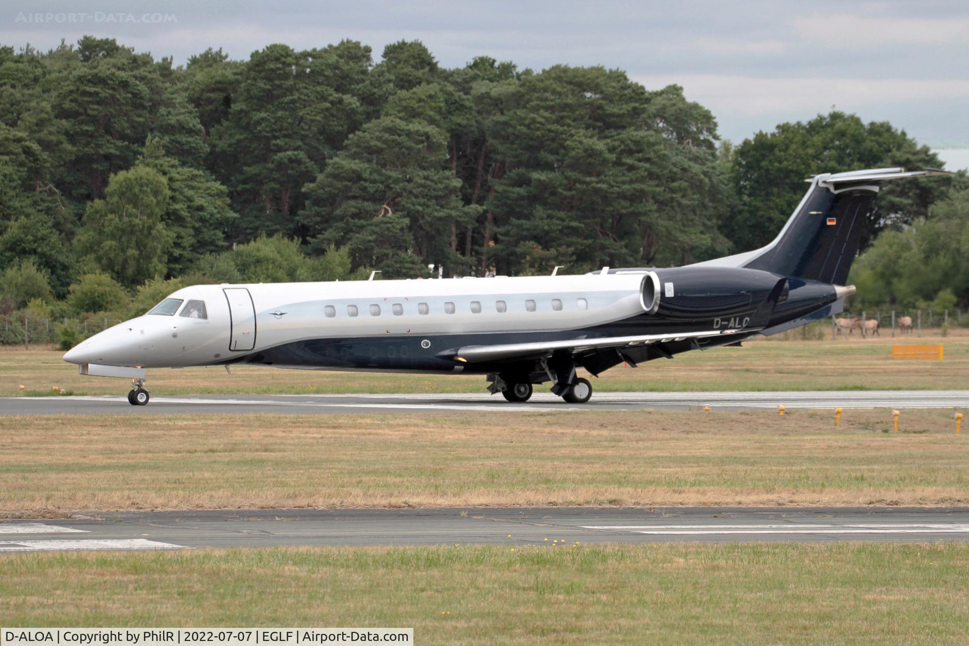 D-ALOA, 2016 Embraer EMB-135BJ Legacy 650, c/n 14501223, D-ALOA 2016 Embraer Legacy 650 Farnborough
