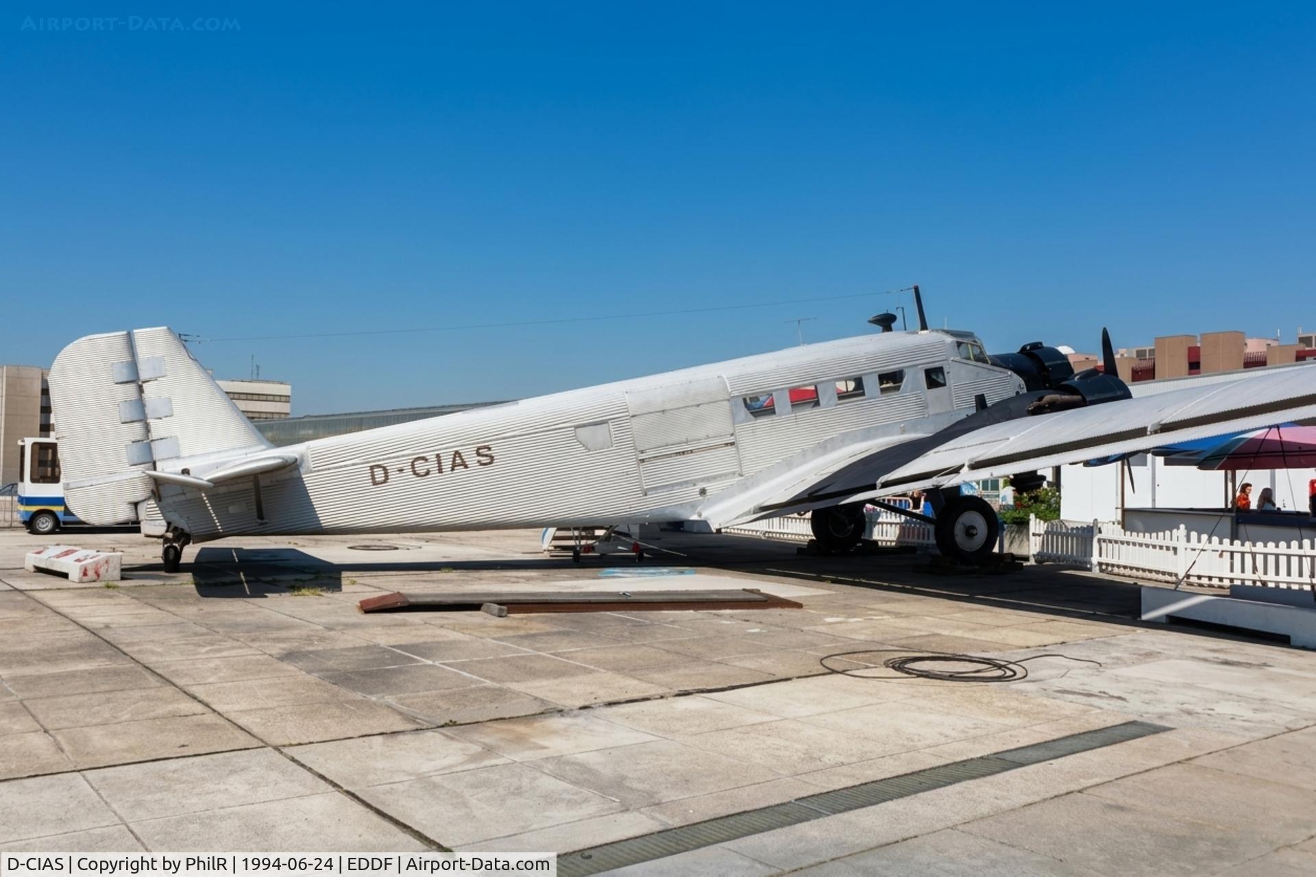 D-CIAS, Junkers (CASA) 352L (Ju-52), c/n 54, D-CIAS (T2B-144, N88927) 1947 CASA 352 (now 'D-ANOY' MUC) Terminal Roof FRA