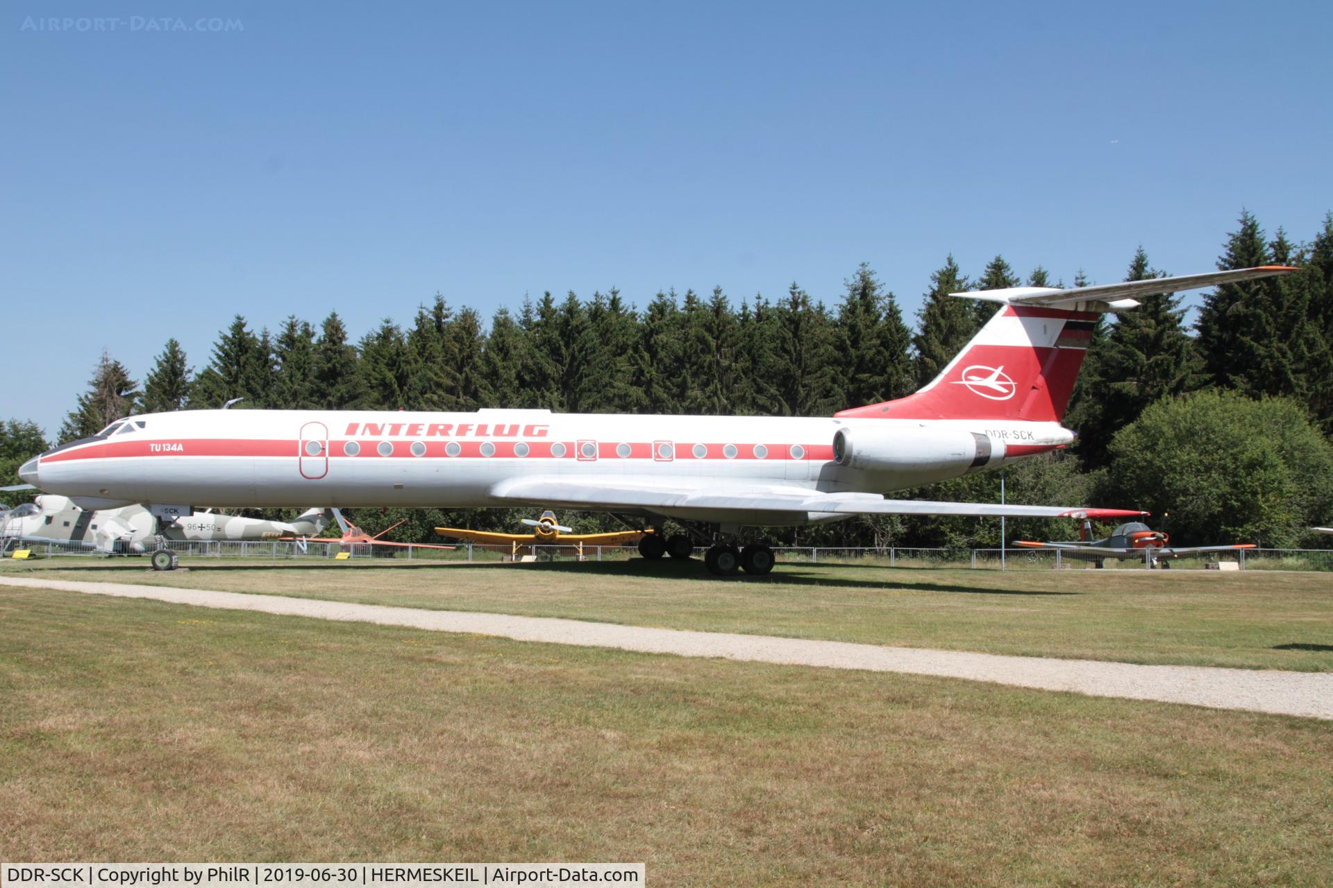 DDR-SCK, 1971 Tupolev TU-134AK, c/n 1351304, DDR-SCK (DM-SCK) 1971 Tupolev Tu-134 AN Interflug Hermeskeil 
