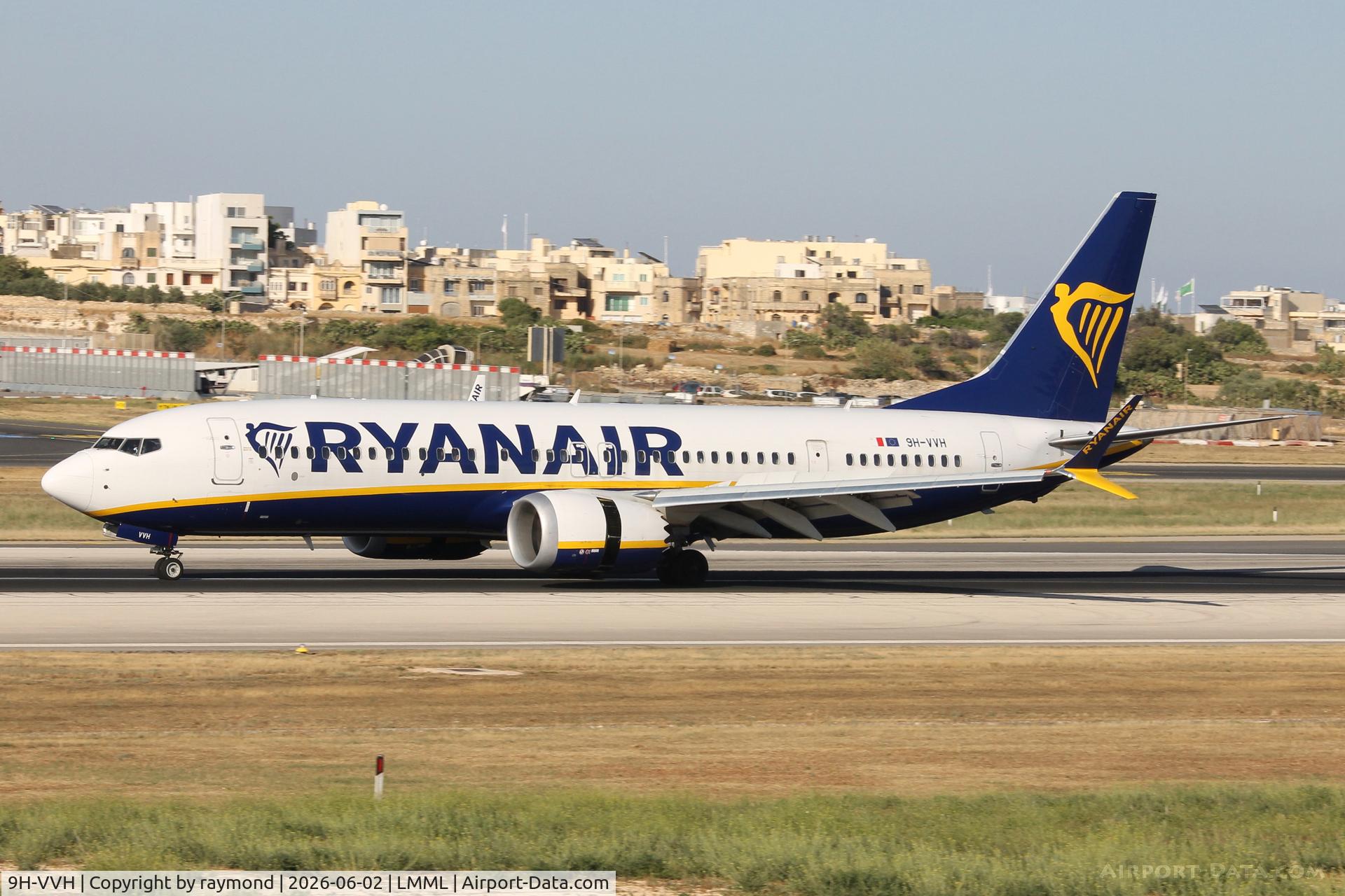 9H-VVH, 2023 Boeing 737-8 MAX, c/n 62342 l/n 8479, Boeing 737-8200 MAX reg 9H-VVH of Malta Air just landed in Malta RW31.