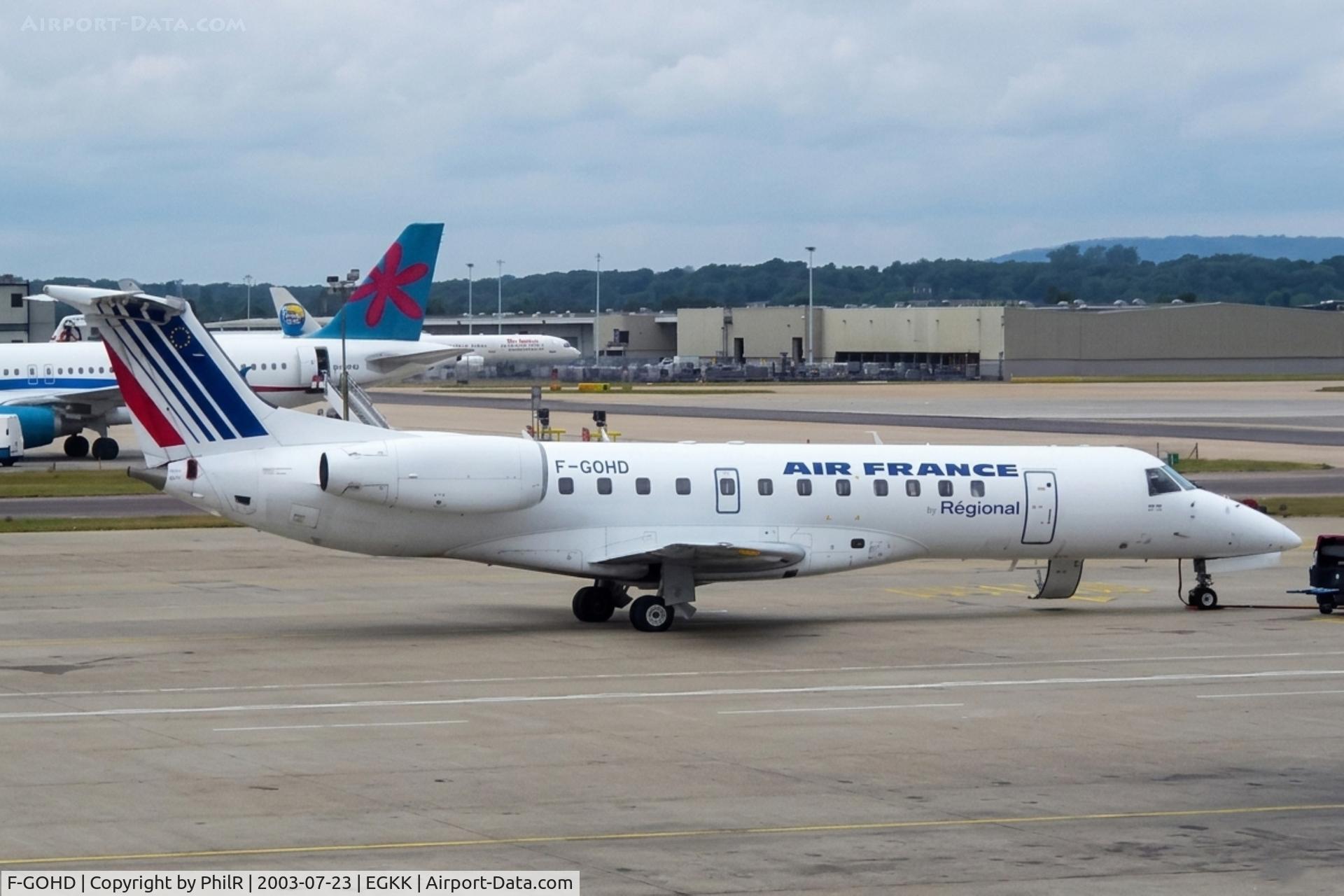 F-GOHD, 2000 Embraer ERJ-135ER (EMB-135ER), c/n 145252, F-GOHD 2000 EMB135 Air France LGW 
