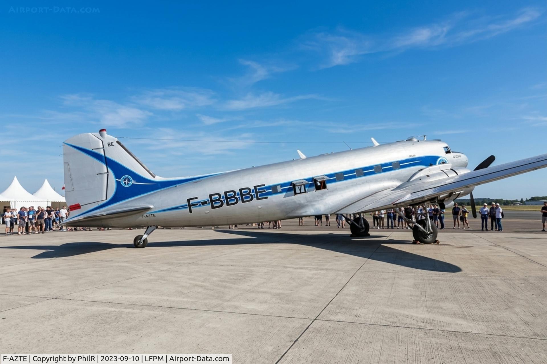 F-AZTE, 1943 Douglas C-47A-1-DL  Skytrain, c/n 9172, F-AZTE 'F-BBBE' (42-23310) 1943 Douglas C-47A Air Legend Melun-Villaroche 