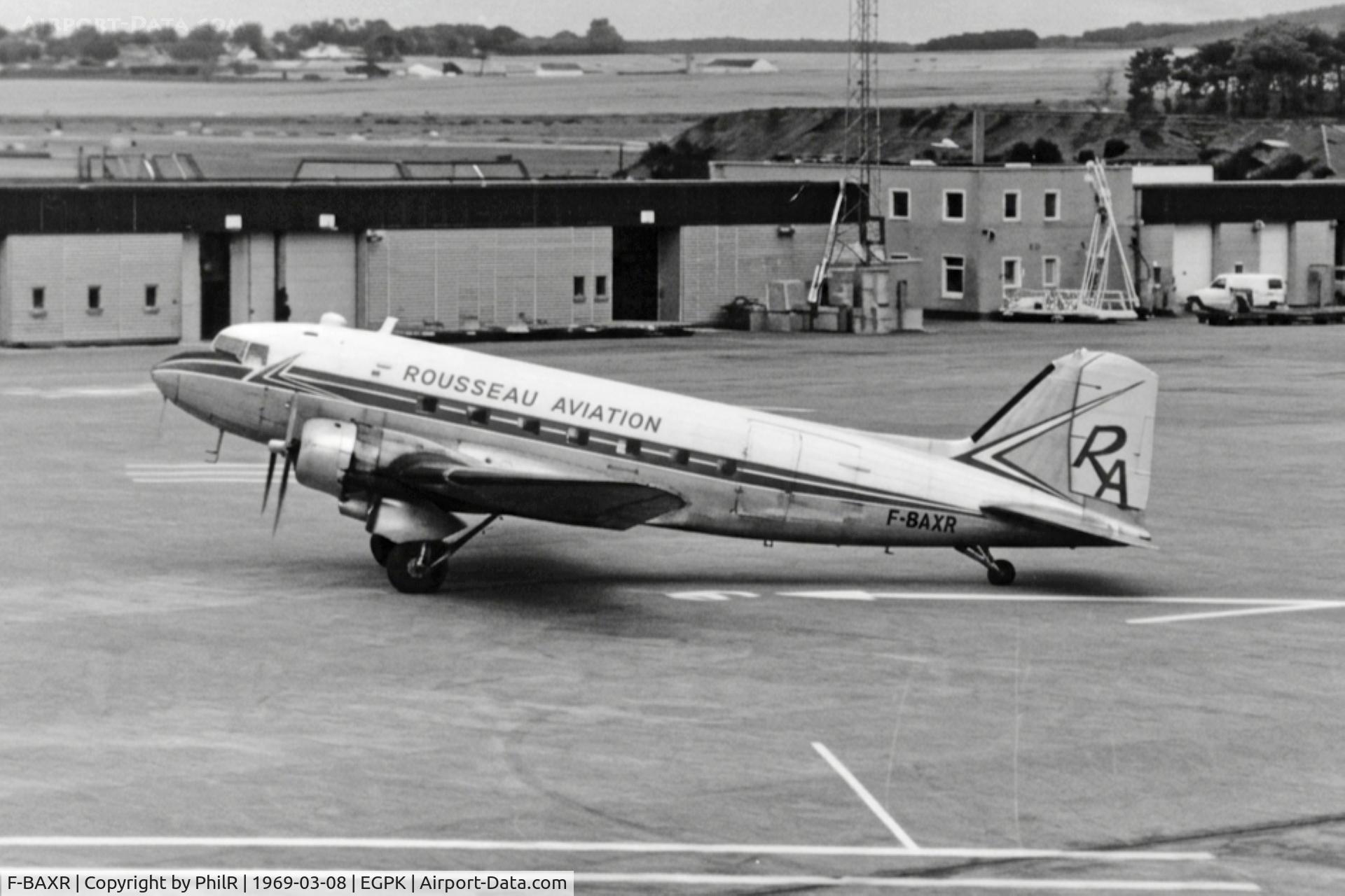 F-BAXR, 1943 Douglas DC-3, c/n 20100, F-BAXR (43-15634) 1943 Dougla C-47A Rousseau Aviation PIK
