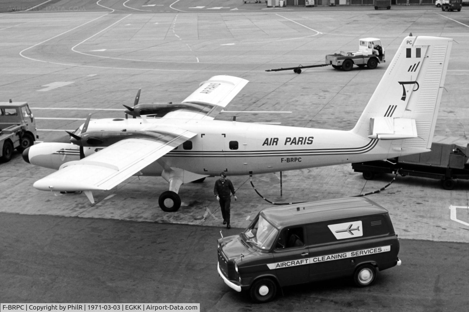 F-BRPC, 1968 De Havilland Canada DHC-6-200 Twin Otter, c/n 152, F-BRPC 1968 DHC-6 Twin Otter Air Paris LGW 
