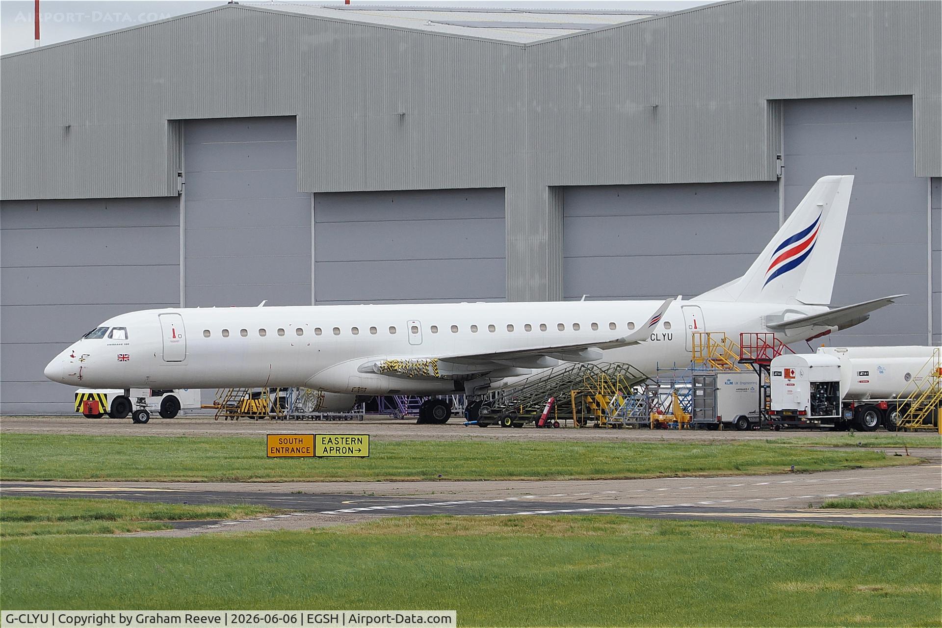 G-CLYU, 2009 Embraer 190AR (ERJ-190-100IGW), c/n 19000310, Parked at Norwich.