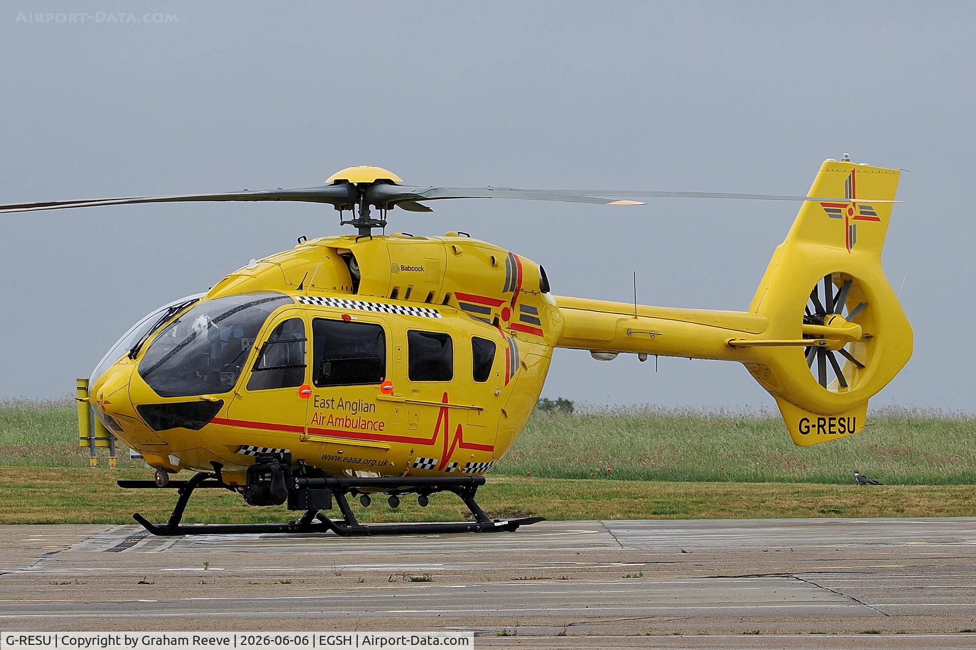 G-RESU, 2015 Airbus Helicopters EC-145T-2 (BK-117D-2), c/n 20052, Parked at Norwich.