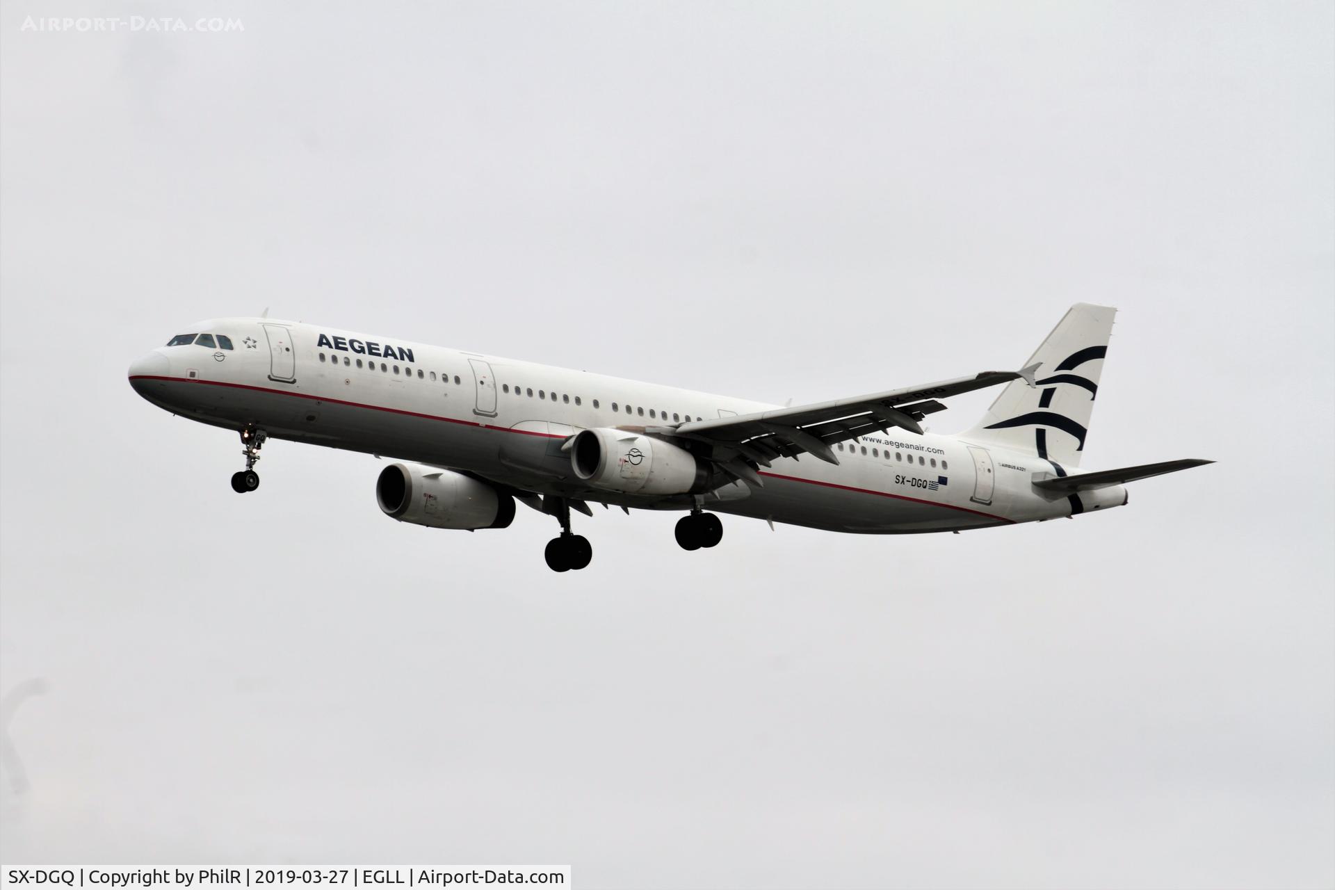 SX-DGQ, 2007 Airbus A321-232, c/n 3322, SX-DGQ 2007 A321-200 Bedfont LHR 
