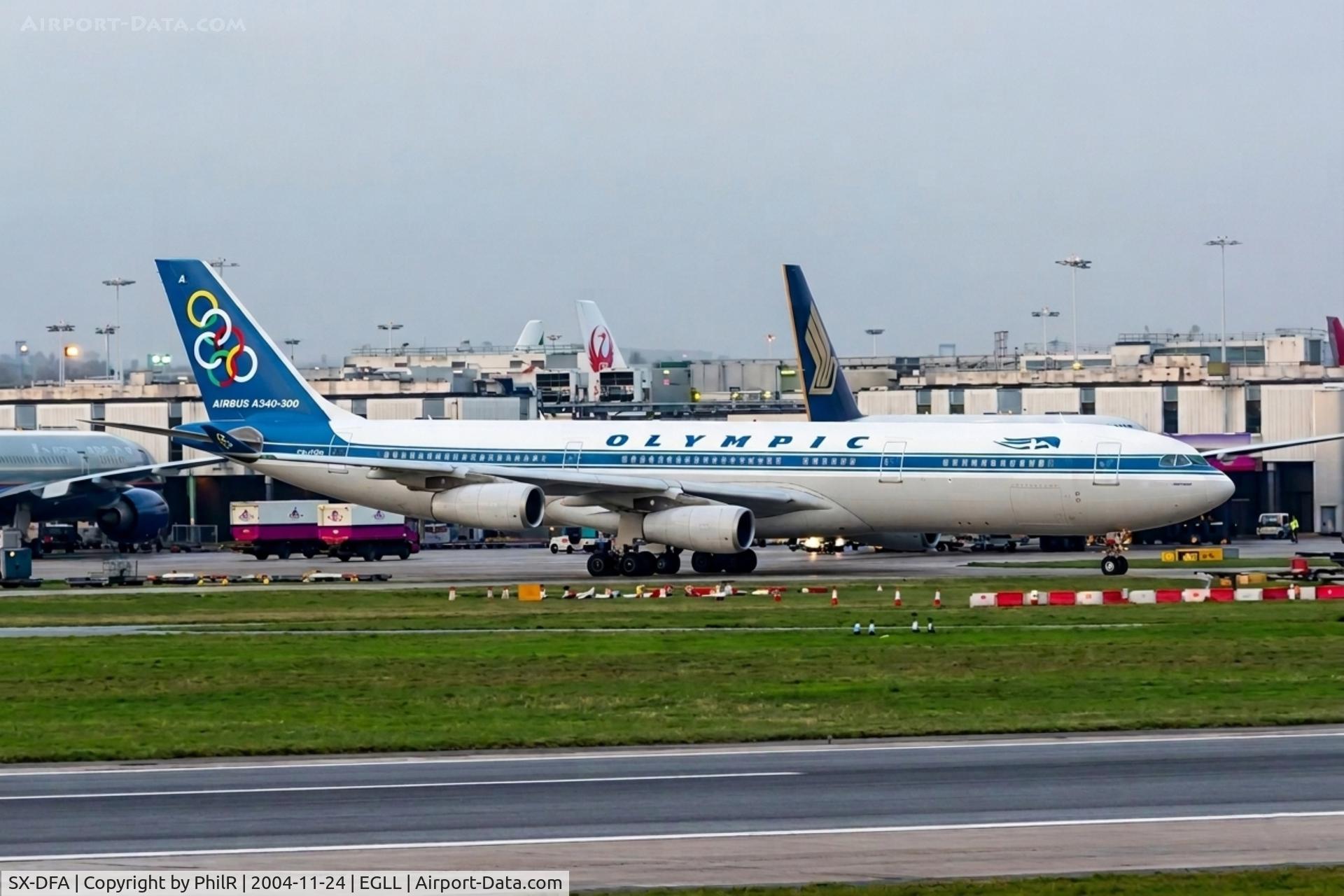 SX-DFA, 2009 Airbus A321-231, c/n 3878, SX-DFA 1999 A340-313 Olympic Airlines LHR