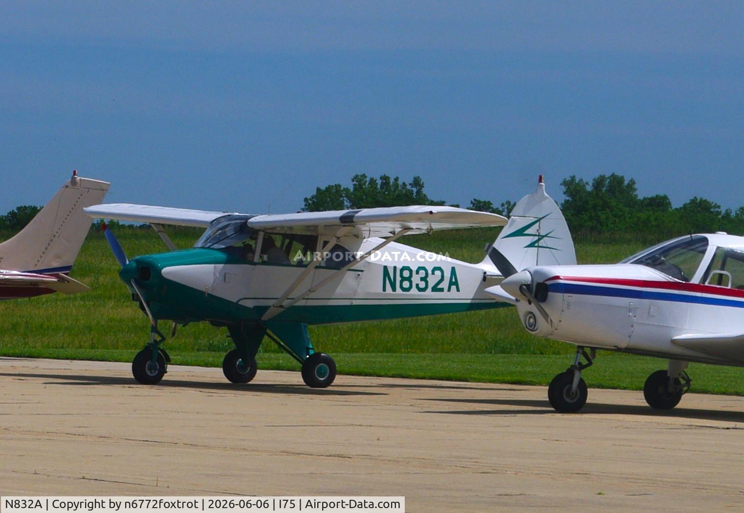 N832A, 1951 Piper PA-22, c/n 22-133, On the ramp